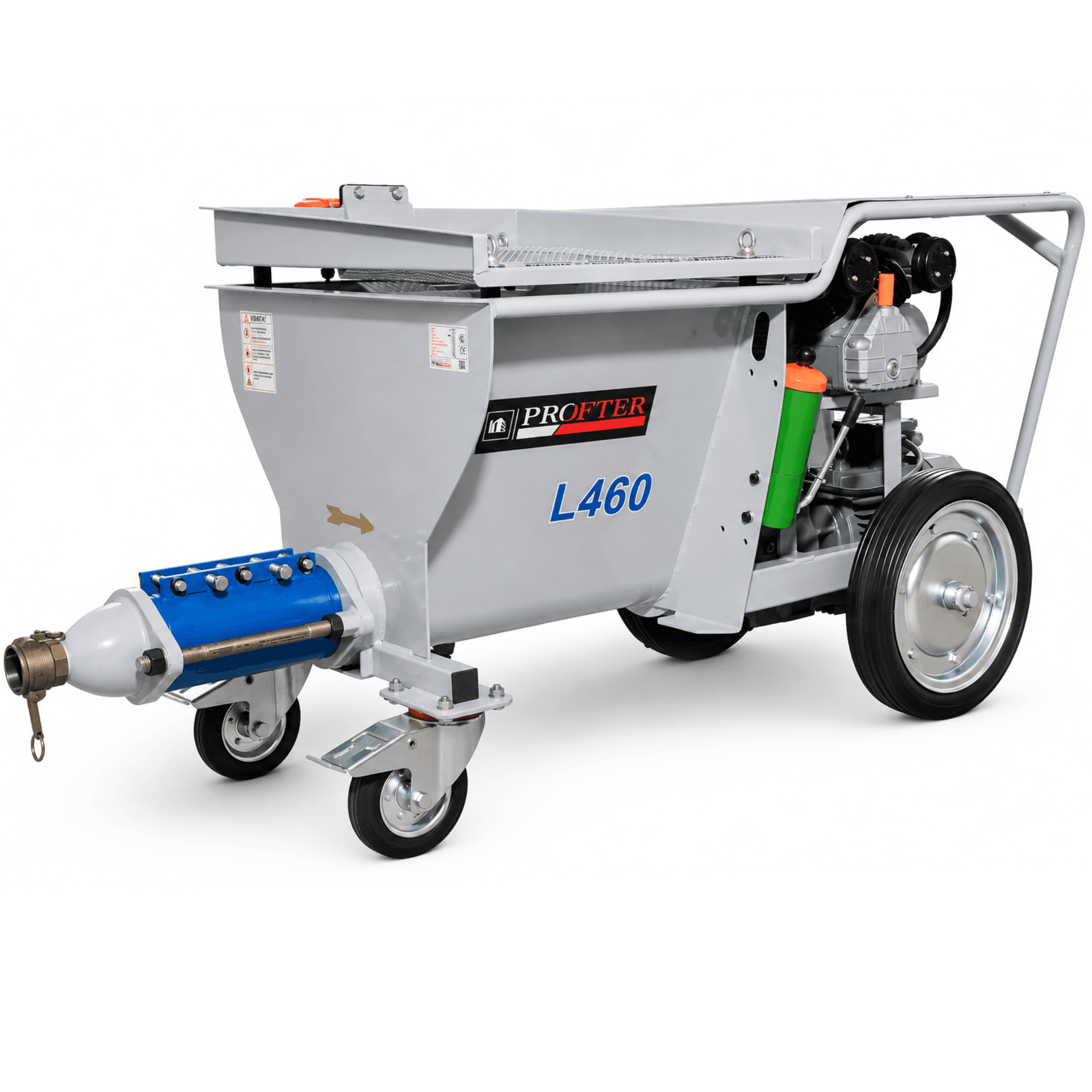 Профессиональная цементно-штукатурная станция Profter L-460 (50 л/мин, 7,5 кВт, 220 В). Фото 3