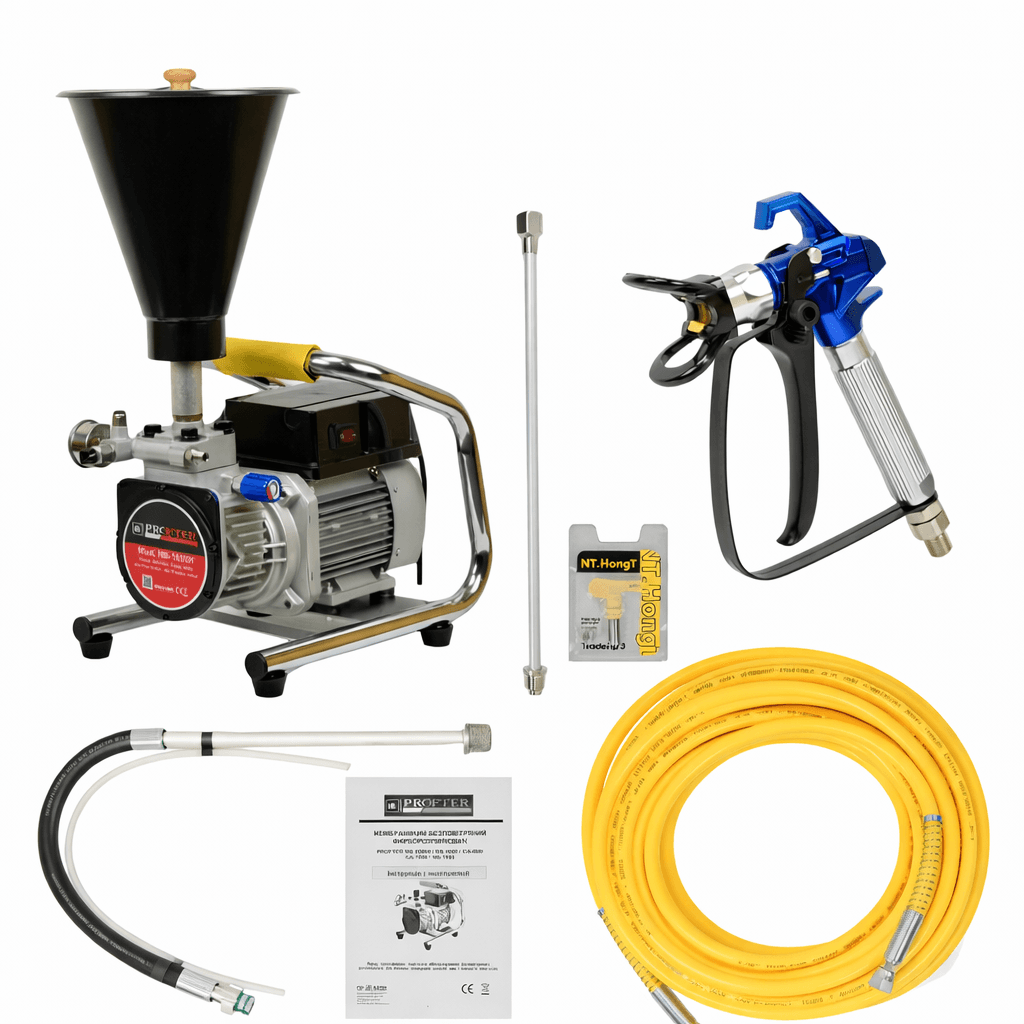 Покрасочный безвоздушный мембранный аппарат Profter NB-1000H (4 л/мин 1600 Вт) Мембранный агрегат+чаша. Фото 2