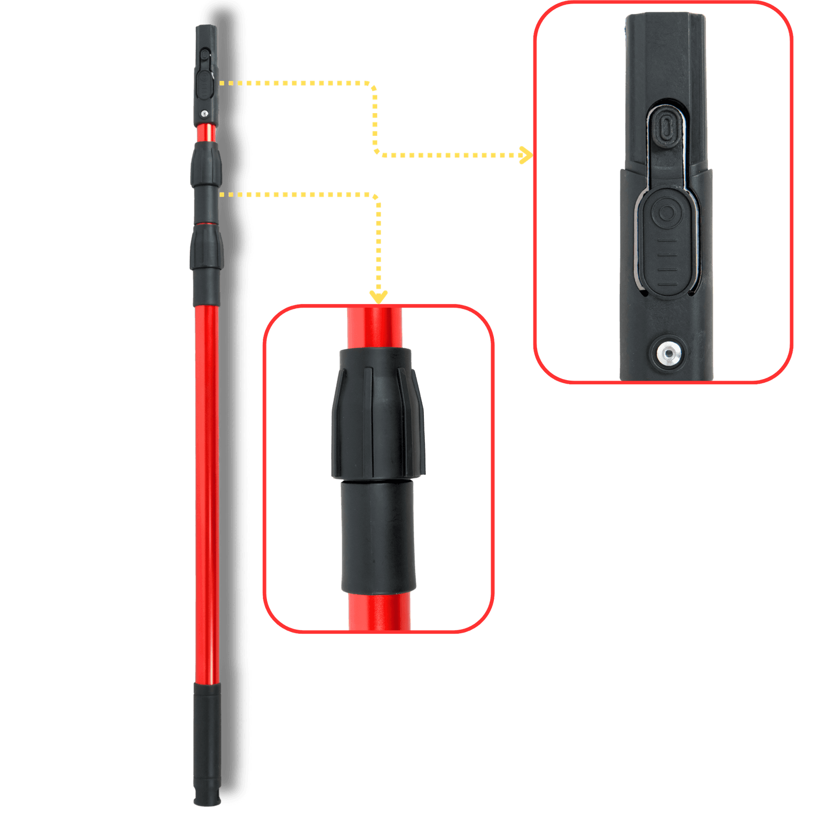 Телескопічний подовжувач для шпателя Profter 208 Red (210 см) + конектор. Фото 4