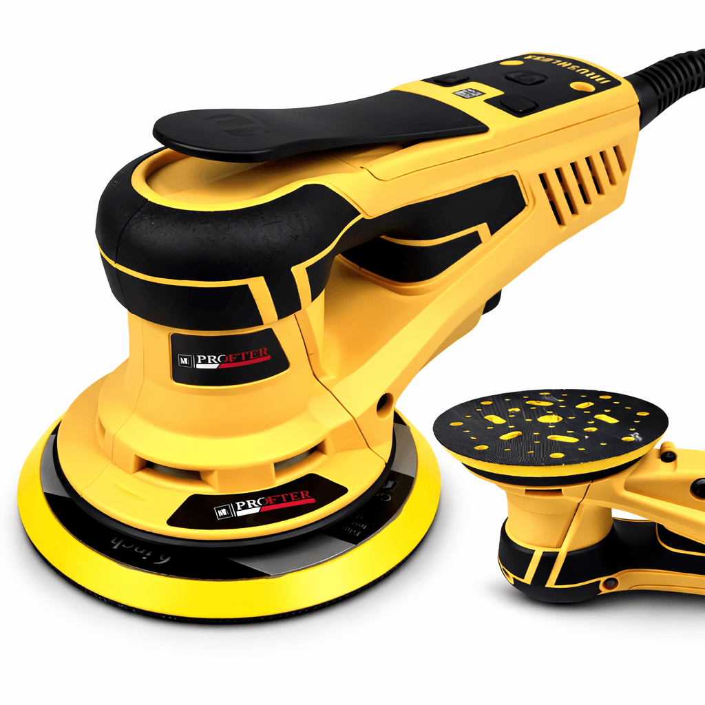 Професійна орбітальна ексцентрикова шліфмашинка Profter SM-150 Yellow 5.0 (350 Вт 150 мм). Фото 2