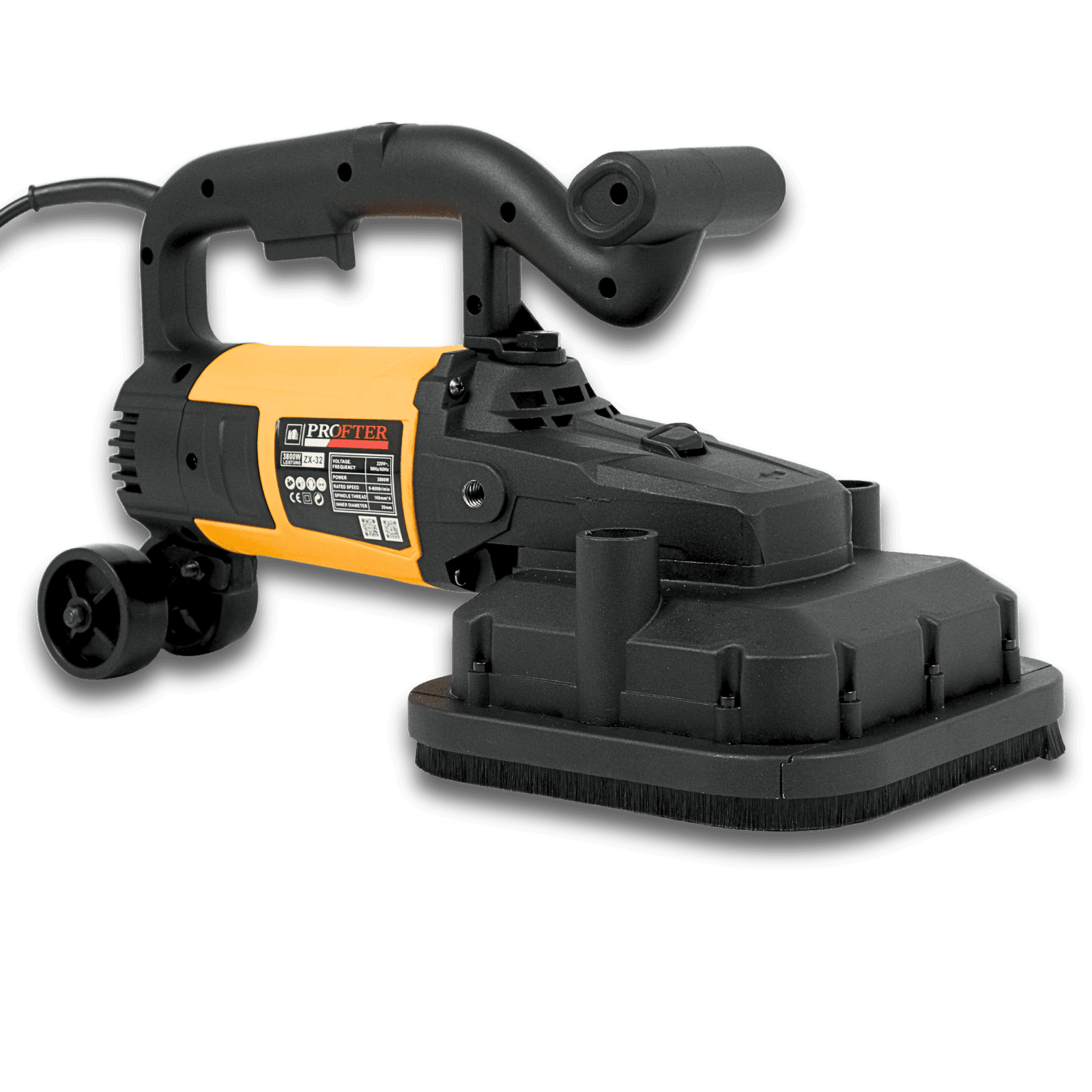 Шліфувальна машина по бетону на 4-и диски Profter ZX-32 (Ø100 мм.3800W) під пилосос. Фото 4