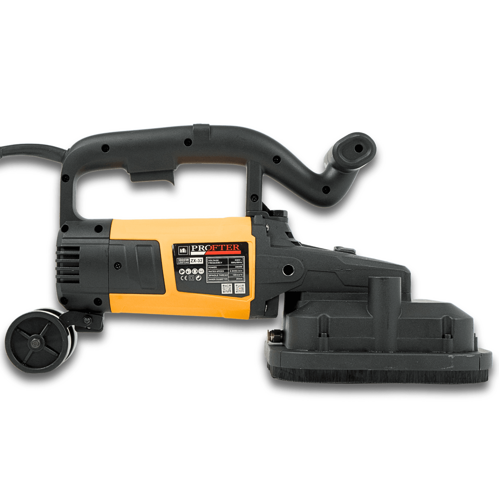 Шліфувальна машина по бетону на 4-и диски Profter ZX-32 (Ø100 мм.3800W) під пилосос. Фото 6