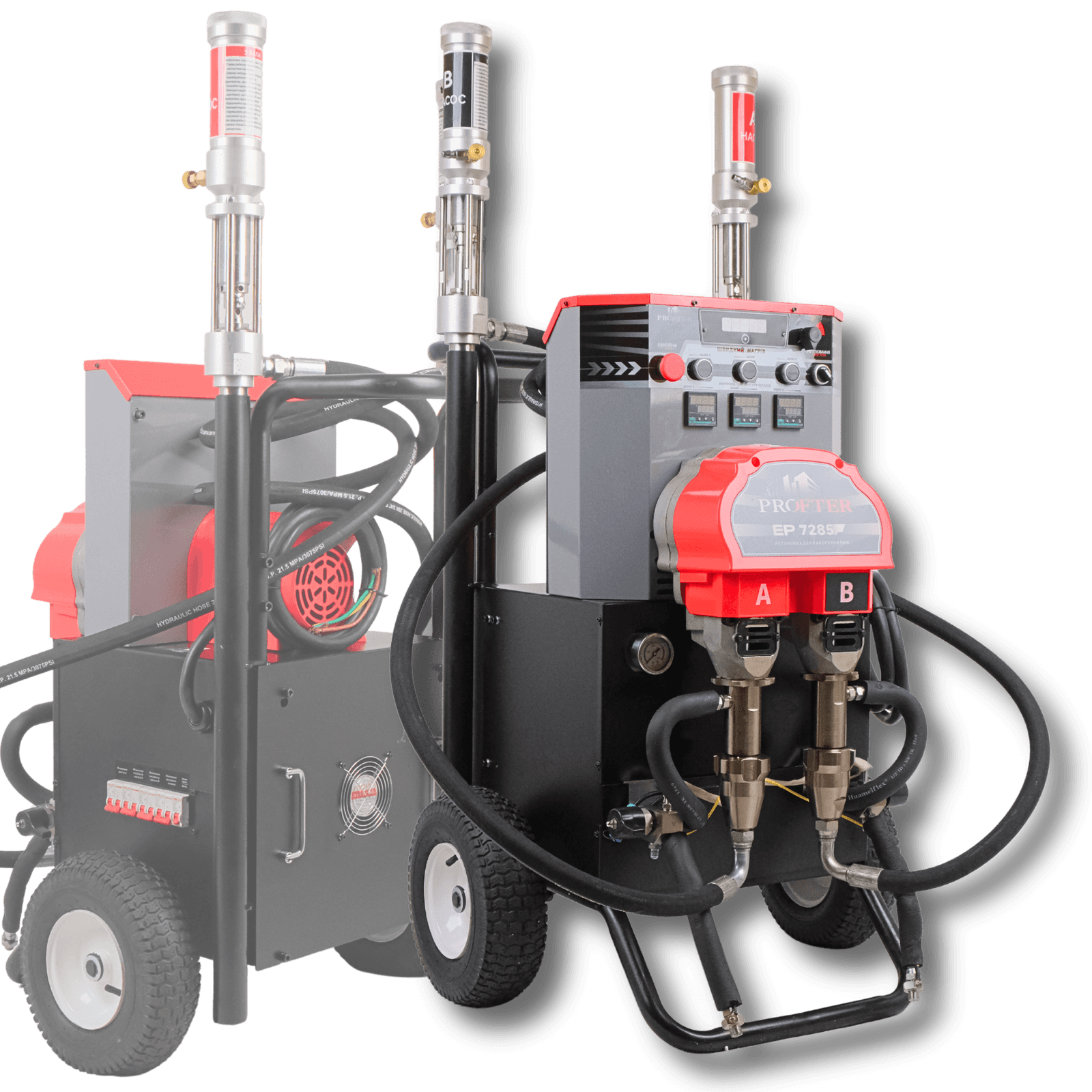 Установка для нанесения ППУ и полимочевины Profter EP-7285F (14 кВт 230 бар 12 кг/мин). Фото 2
