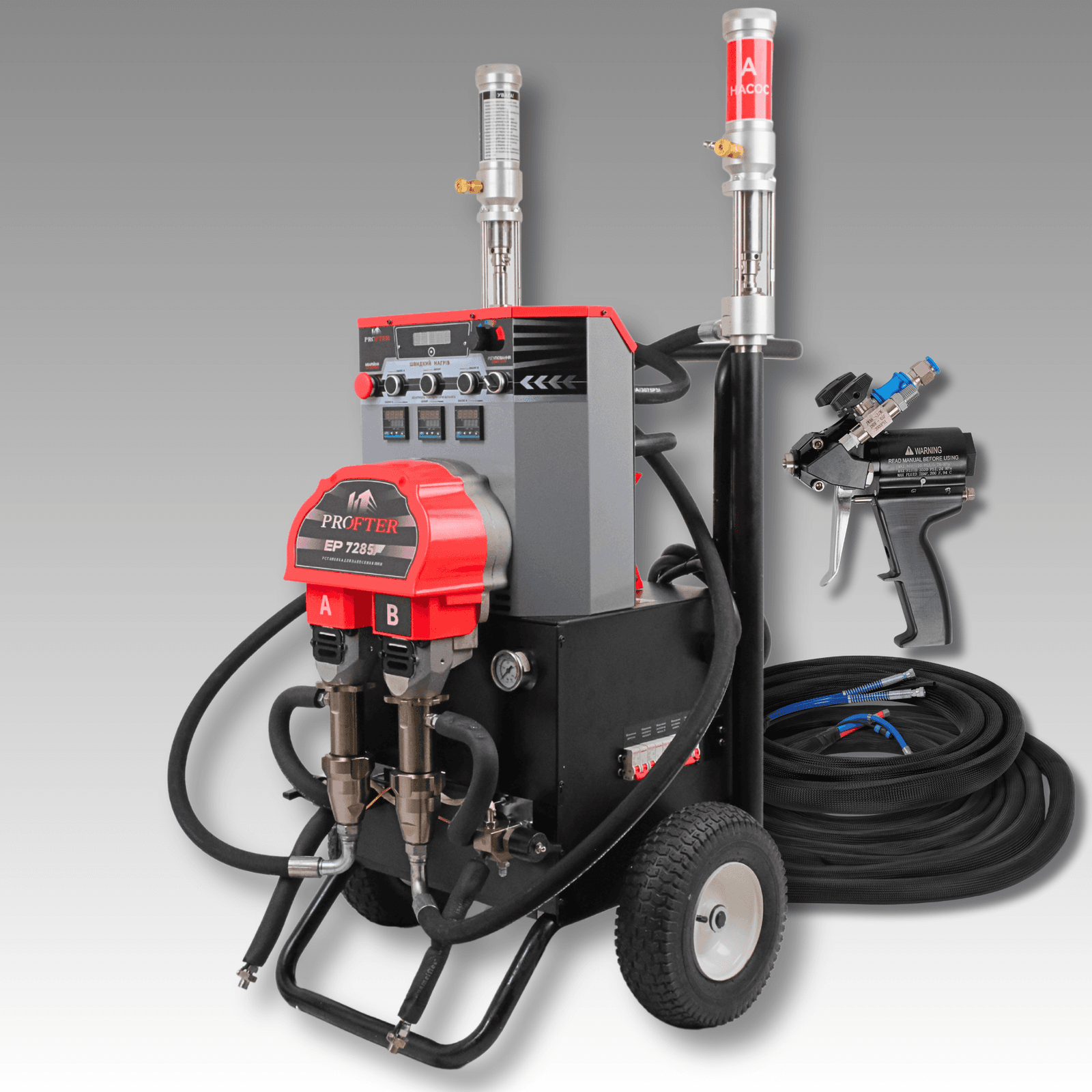 Установка для нанесения ППУ и полимочевины Profter EP-7285F (14 кВт 230 бар 12 кг/мин). Фото 1