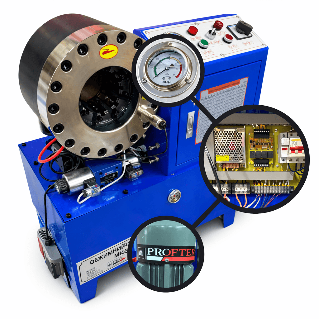 Станок (Прес) для виготовлення РВТ Profter МК-3 (6-51мм 600т 220/380V) Обтискний прес для шлангів. Фото 4