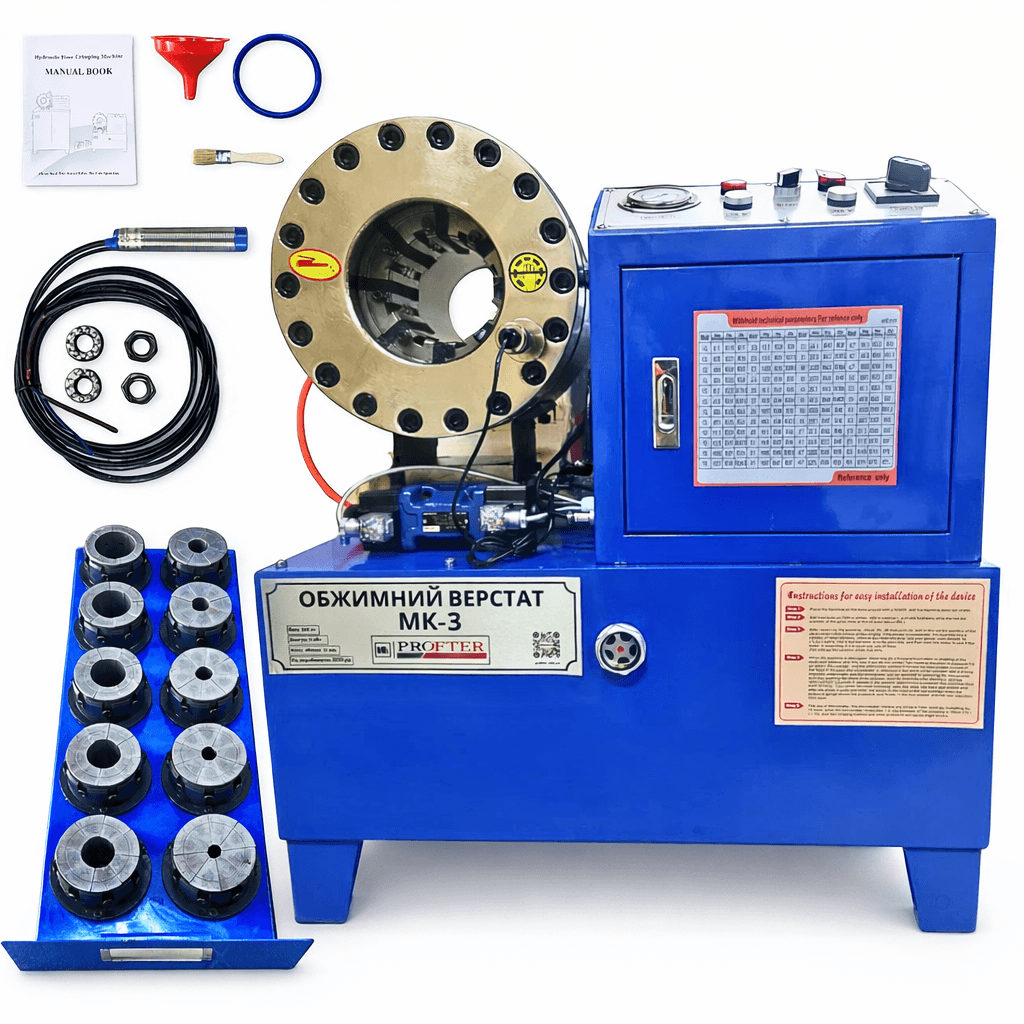 Станок (Прес) для виготовлення РВТ Profter МК-3 (6-51мм 600т 220/380V) Обтискний прес для шлангів. Фото 1