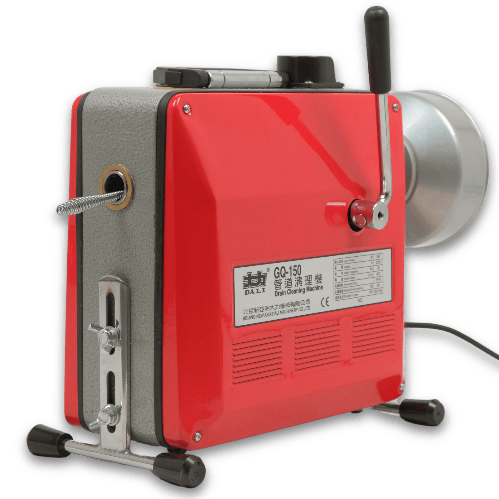 Электрическая машина для прочистки труб Dali GQ-150 (390 Вт, 20 – 150 мм). Фото 6