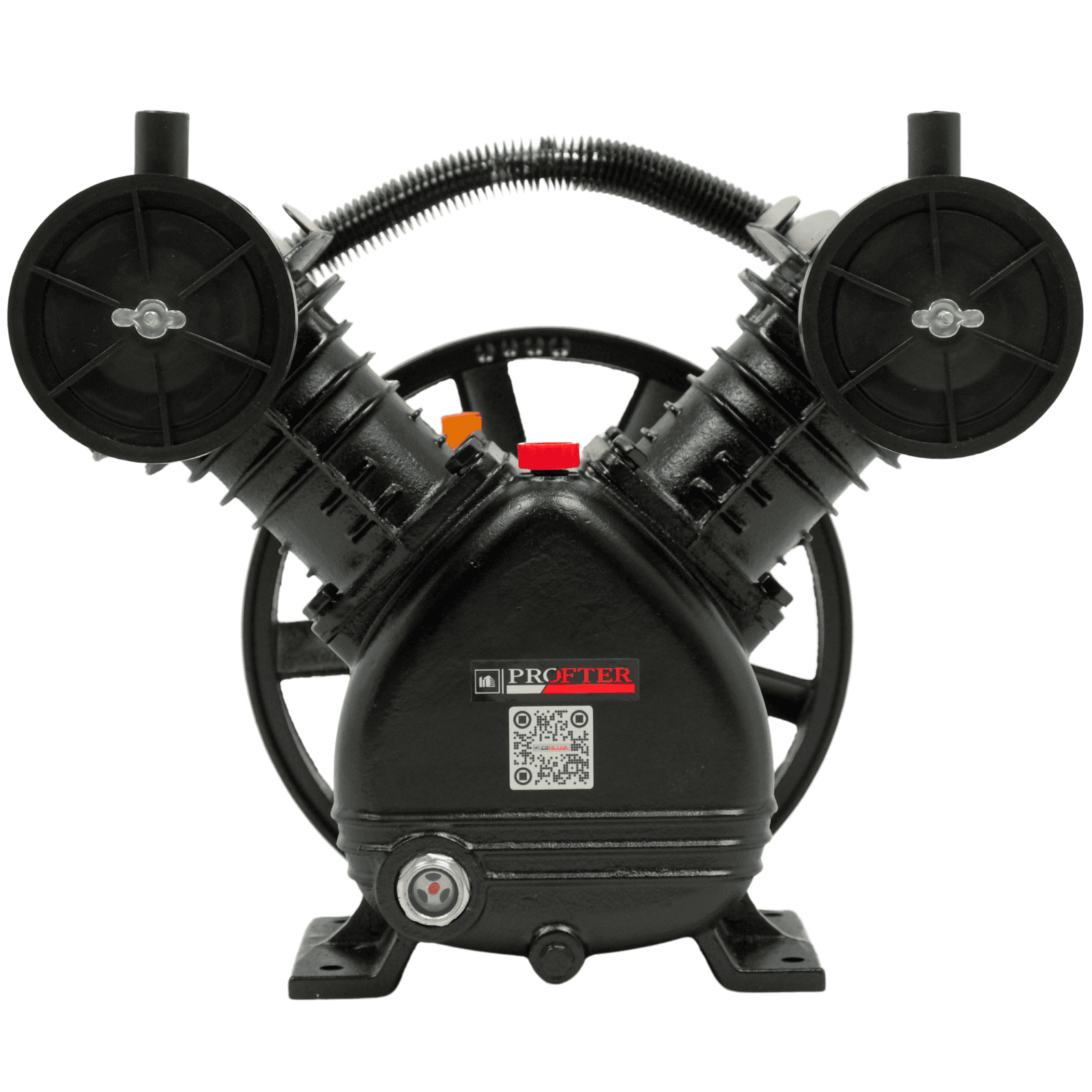 Компрессорная головка Profter 2065 (430 л/мин 10 Атм) Компрессорный блок 2-х цилиндровый W-образный. Фото 4
