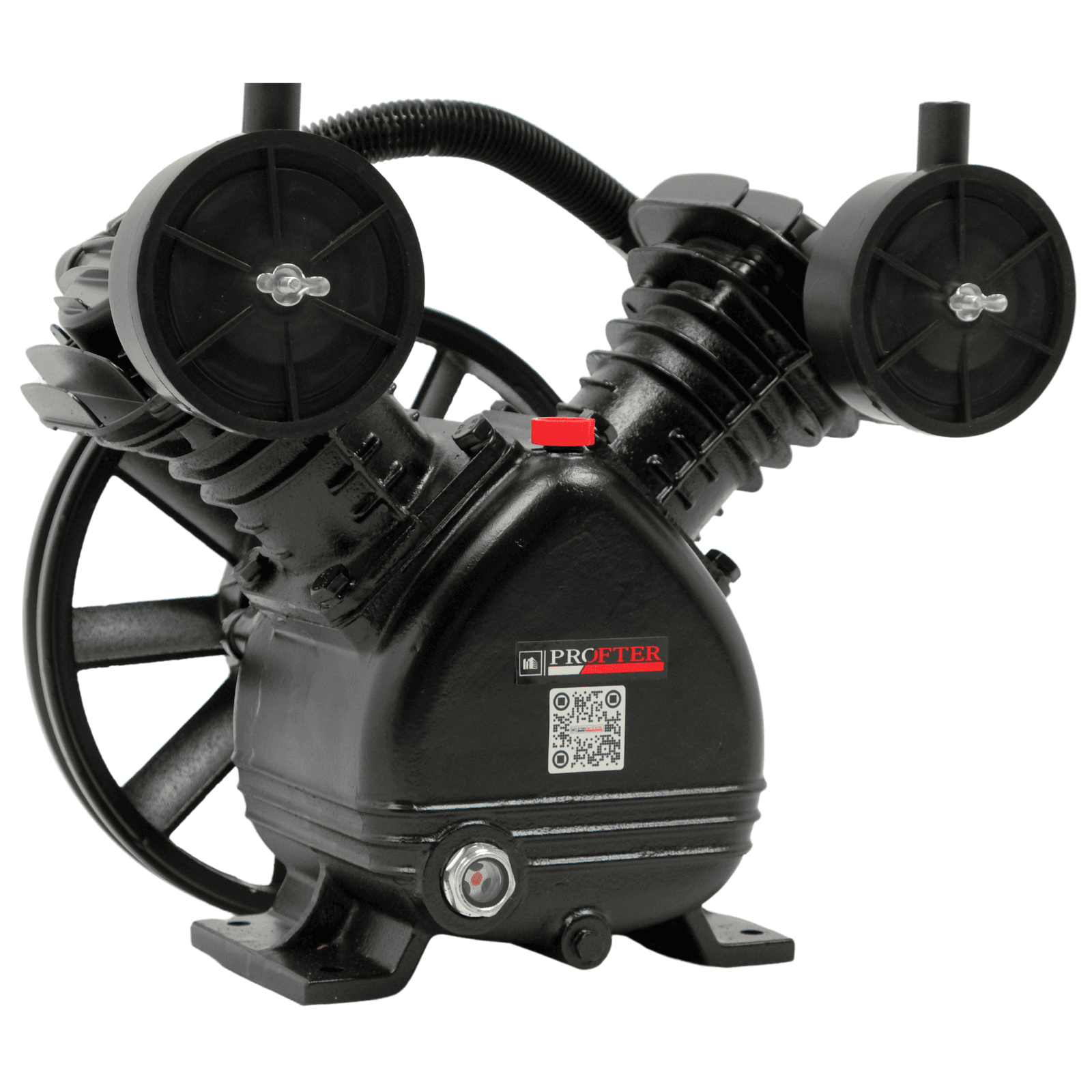 Компрессорная головка Profter 2065 (430 л/мин 10 Атм) Компрессорный блок 2-х цилиндровый W-образный. Фото 6