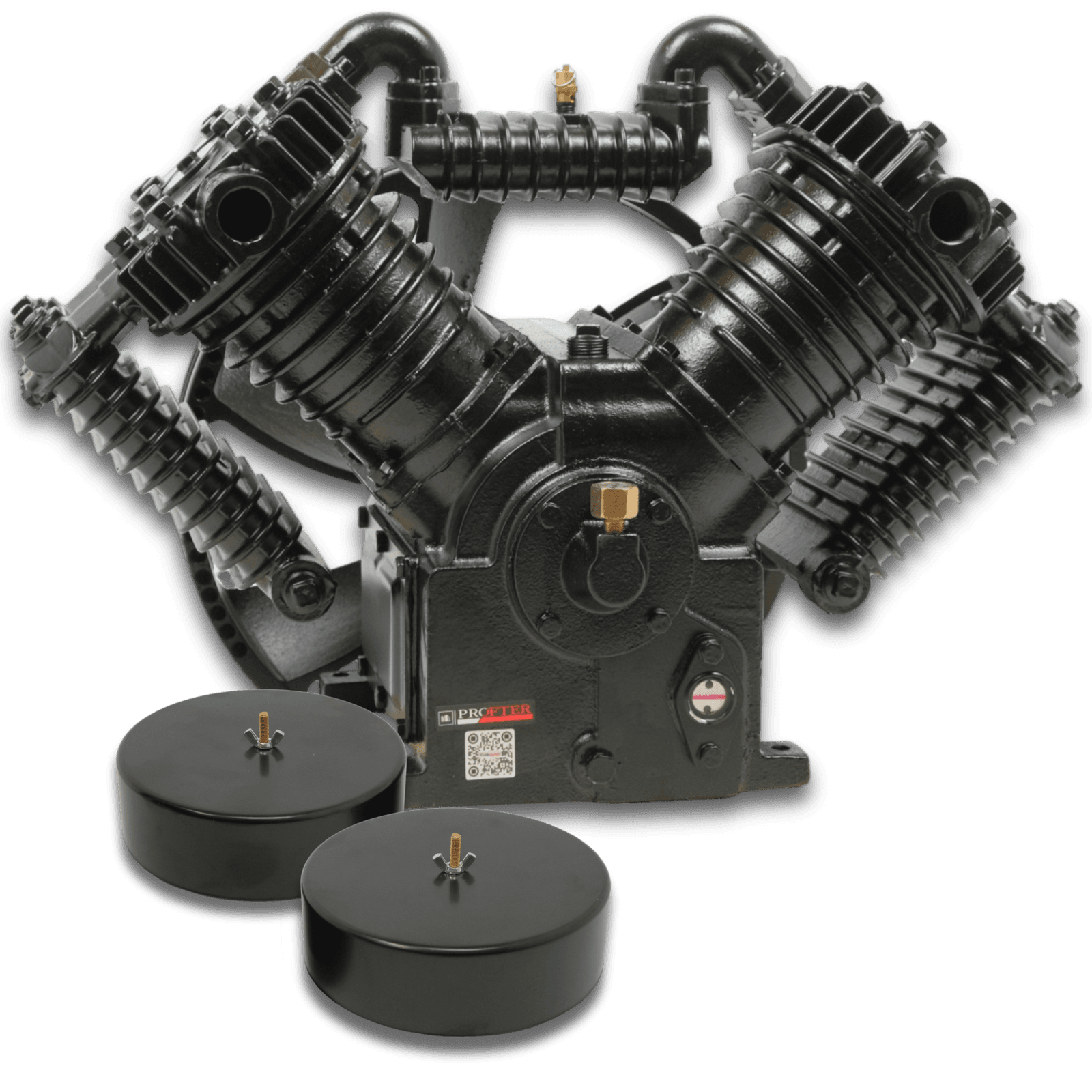 Блок поршневой двухступенчатый Profter ZT-2105 (1400 л/мин 13 Атм) 4-х поршневой W-образный. Фото 4
