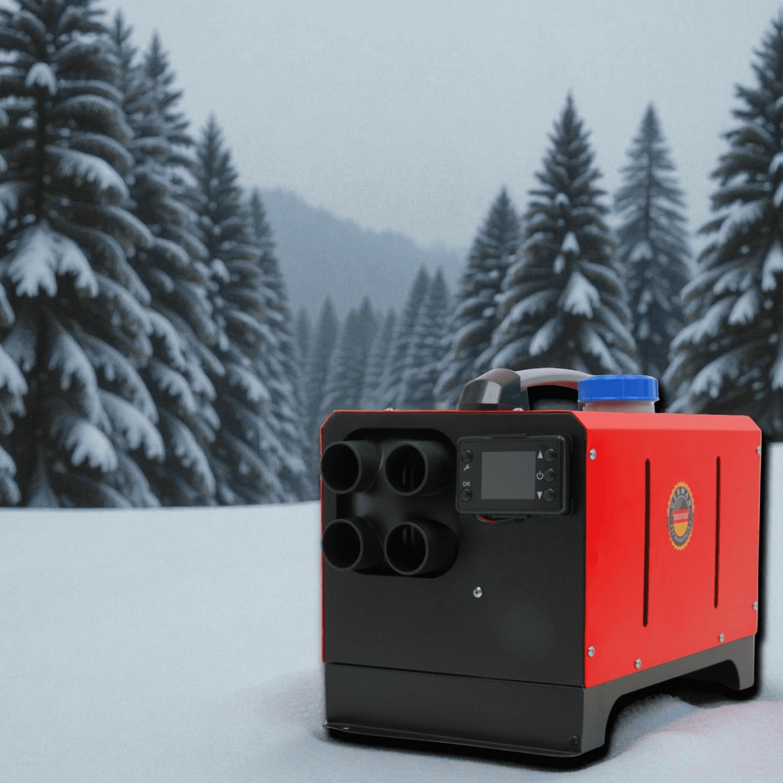 Автономный дизельный обогреватель Profter RF-5000 Red 5 кВт (12/24/220 В) Сухой моноблок. Фото 13