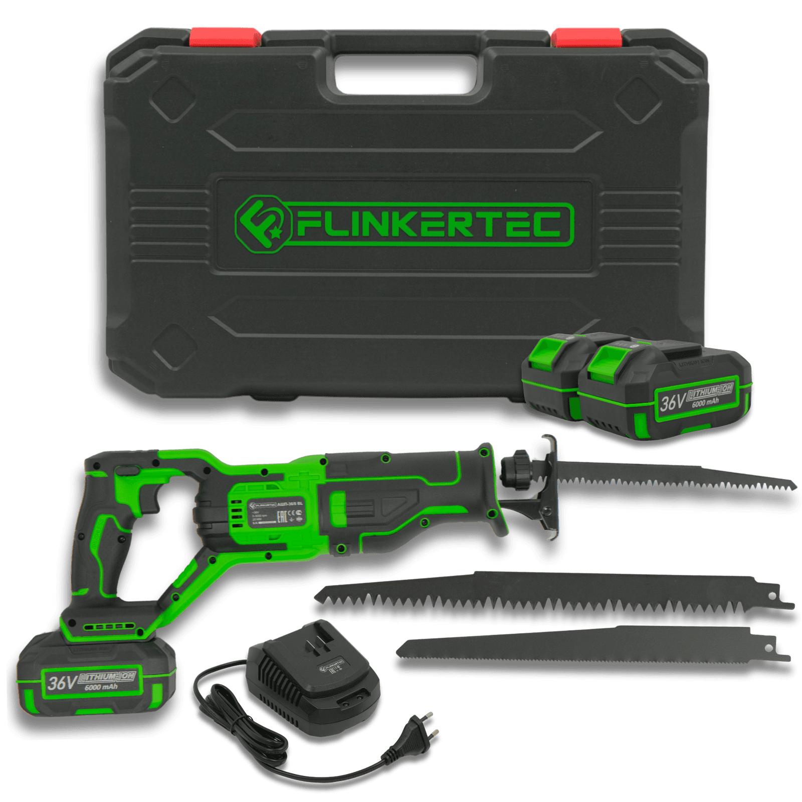 Акумуляторна шабельна пила Flinkertec АШП-36/6 (3000 ход/хв 36В). Фото 1
