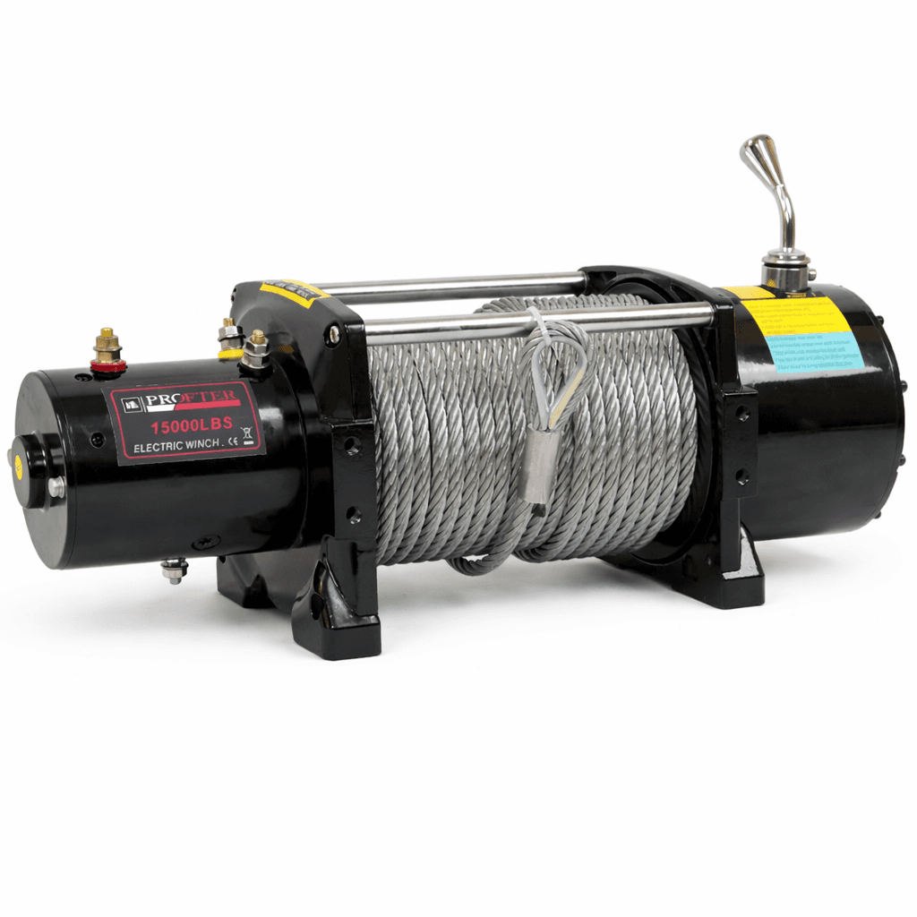 Электрическая лебедка автомобильная Profter 15000 LBS 12V. (6804 кг). Фото 2