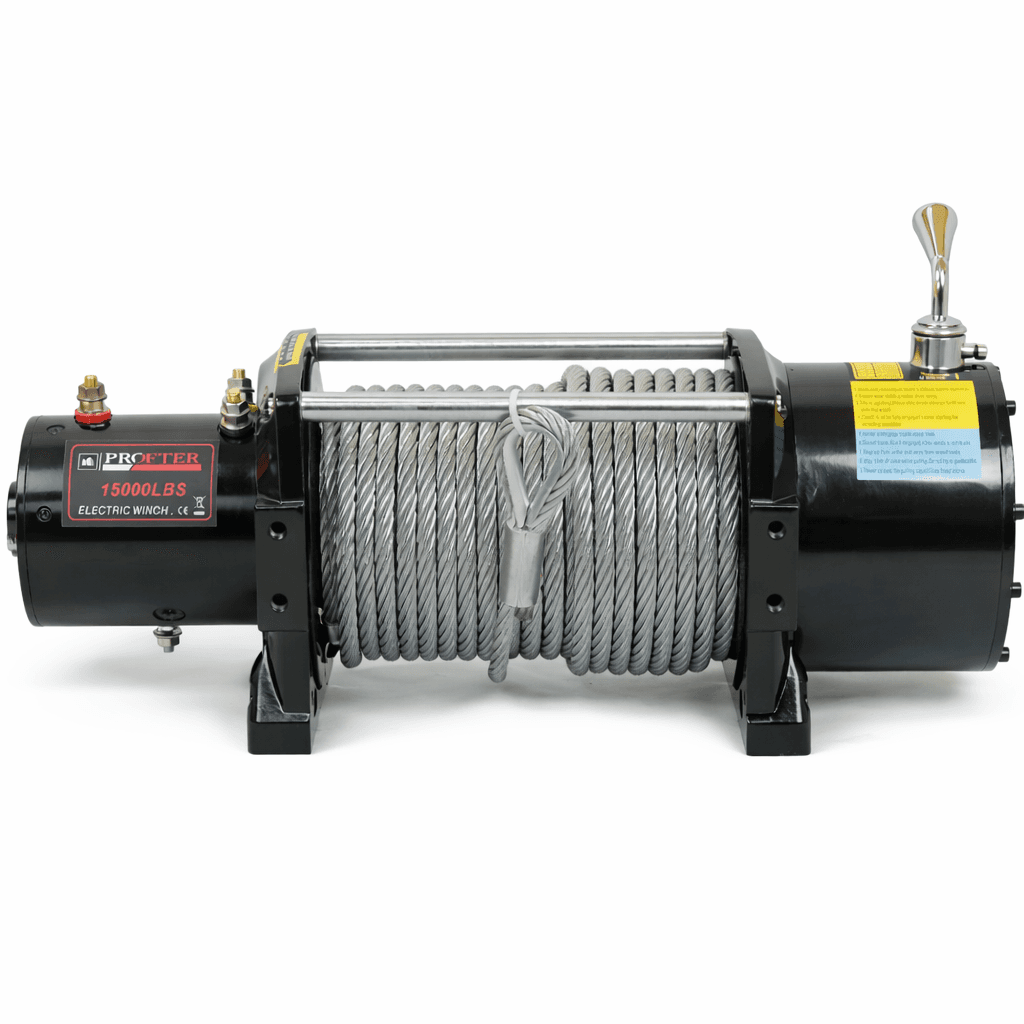 Электрическая лебедка автомобильная Profter 15000 LBS 12V. (6804 кг). Фото 4