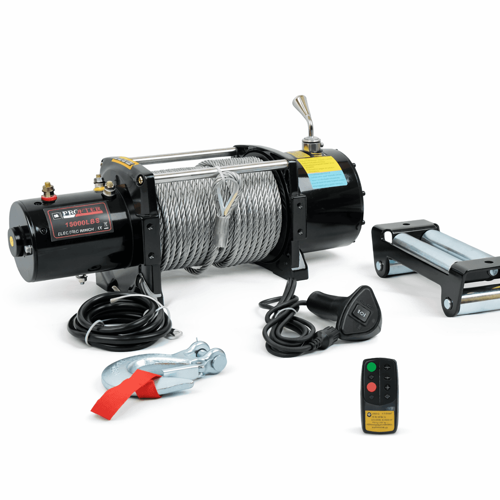 Электрическая лебедка автомобильная Profter 15000 LBS 12V. (6804 кг). Фото 9