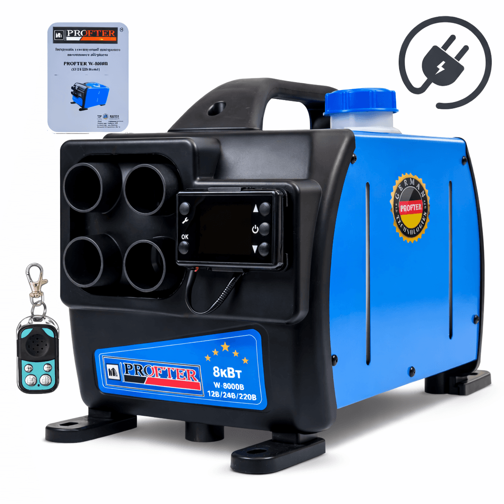 Автономний дизельний обігрівач 220Вт Profter W-8000B (12-24-220V) Автономка дизельна моноблок. Фото 1