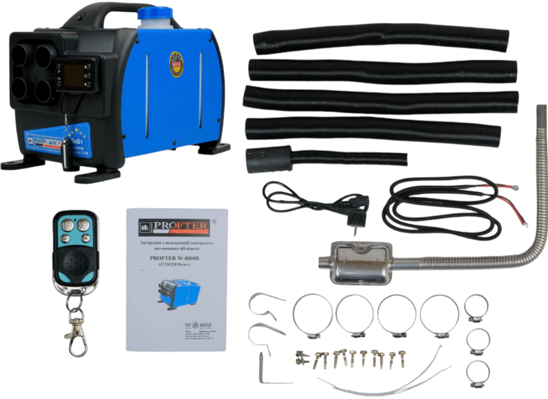 Автономный дизельный отопитель 220Вт Profter W-8000B (12-24-220V) Автономка дизельная моноблок. Фото 10