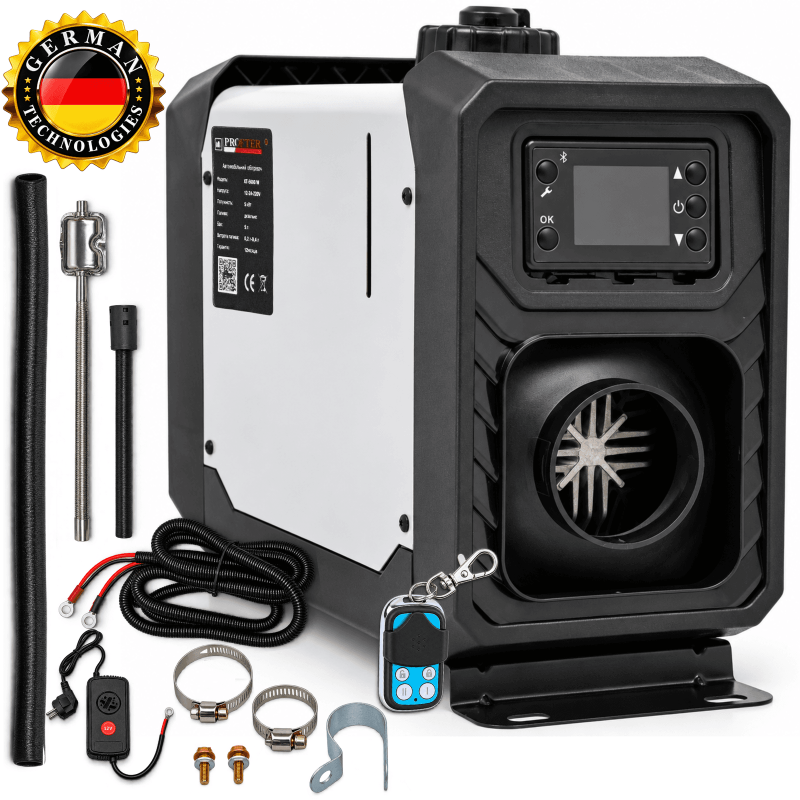 Универсальный атономный дизельный отопитель Profter XT-5000 White (5 кВт.12-220V). Фото 1