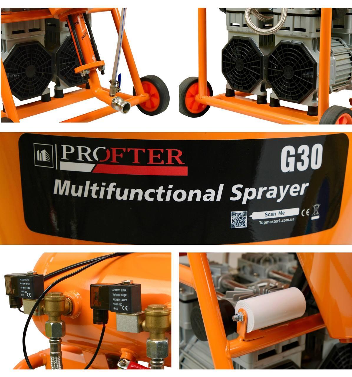 Шпаклевочная шнековая машина Profter G-30 (10 л/мин 1600 Вт 60 кв/час). Фото 7