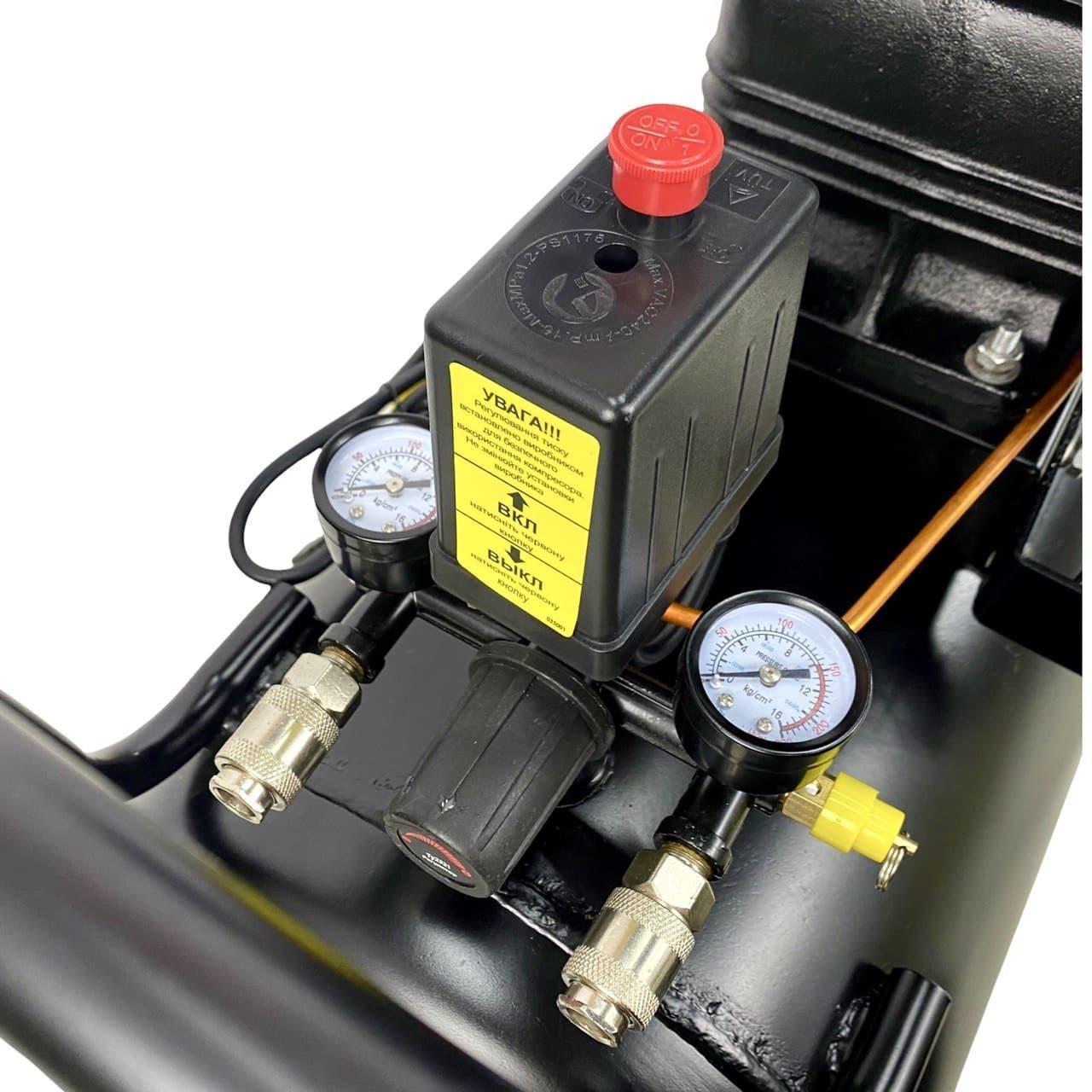 Компрессор поршневой 100 л Intertool PT-0014 (3.0 кВт 500 л/мин). Фото 5