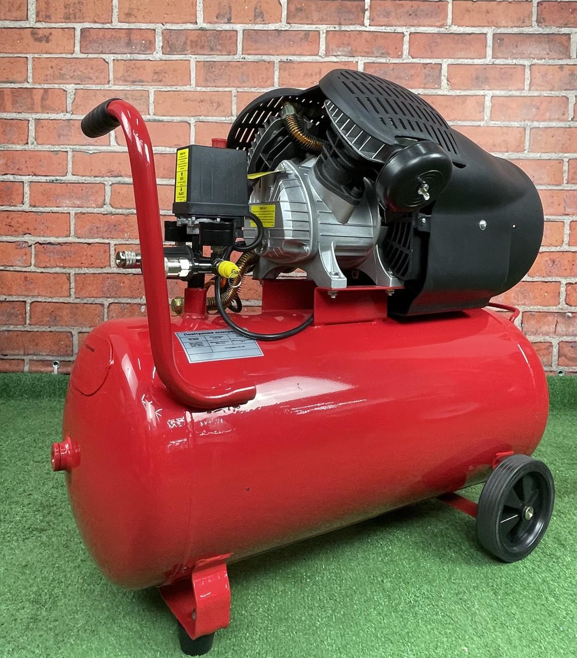 Поршневой компрессор 2-х цилиндровый 50 л INTERTOOL PT-0004 (2.23 кВт 220Вт 8Атм 354 л/мин). Фото 5
