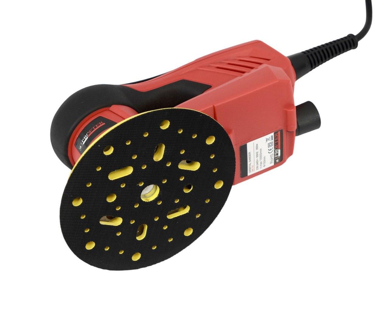 Орбітальна шліфмашинка Profter SM-150 5.0 Red (350 Вт 150 мм). Фото 6