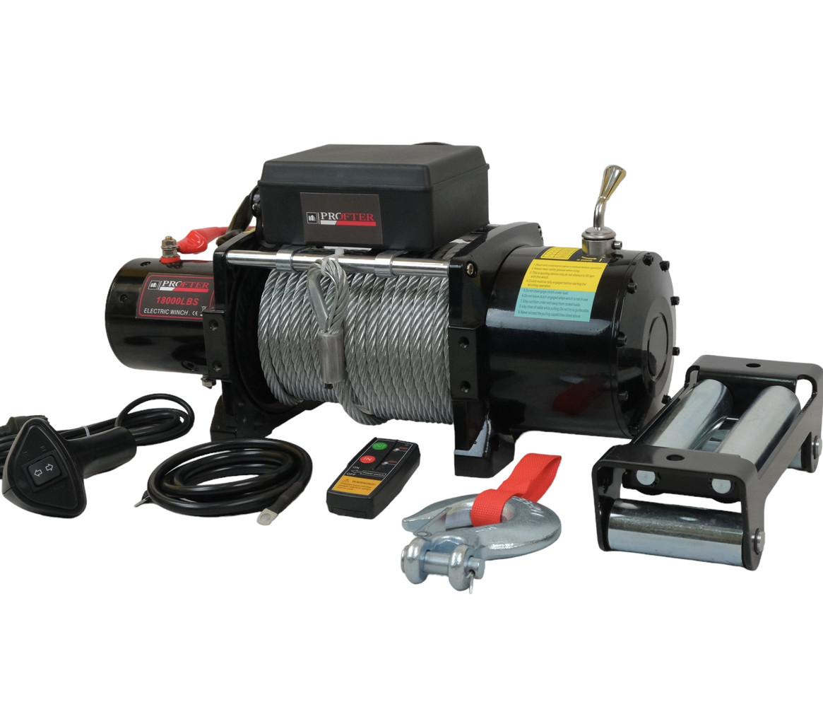 Лебедка автомобильная Profter 18000 LBS 12V (8181 кг). Фото 2