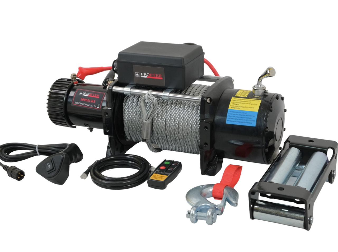Лебедка автомобильная Profter 20000 LBS 12V (9090 кг). Фото 8