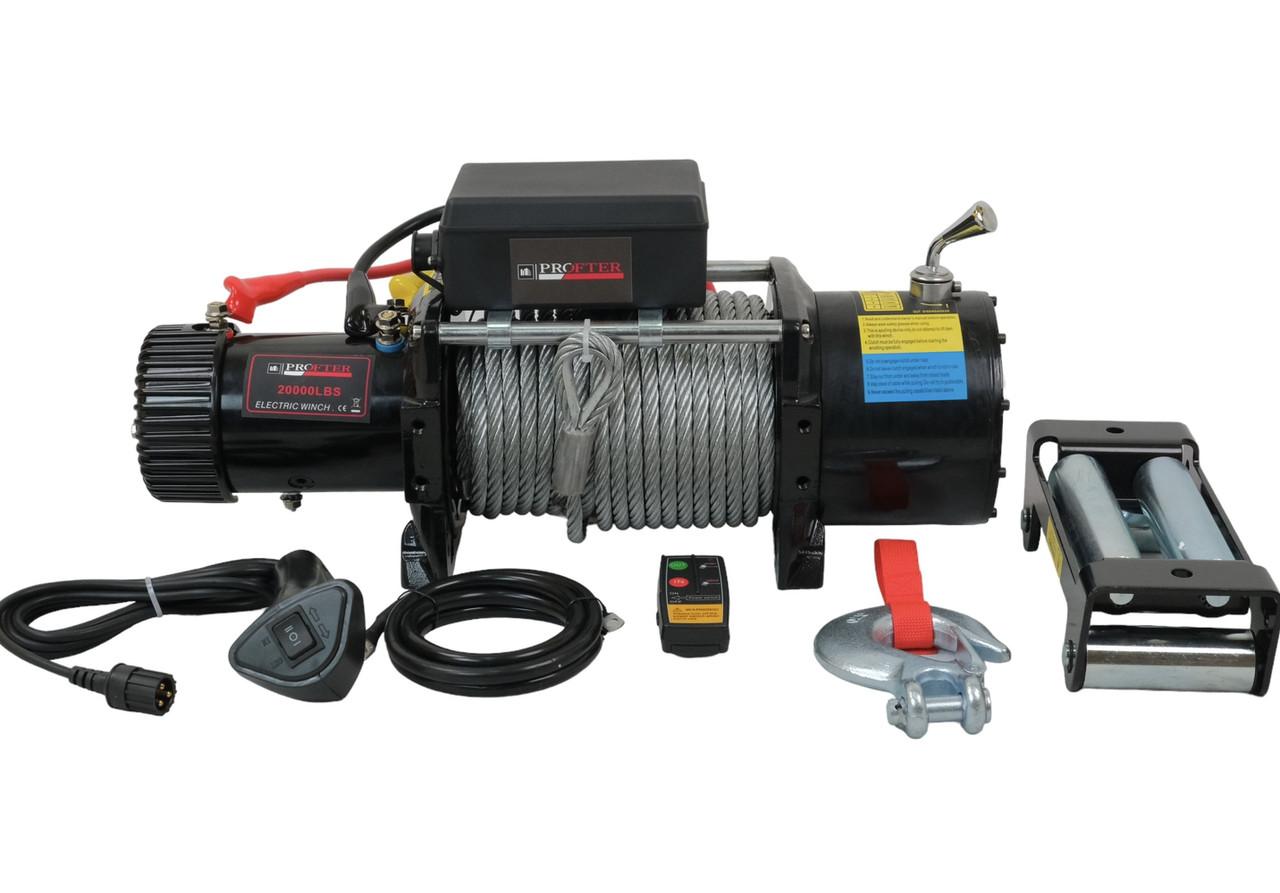Лебедка автомобильная Profter 20000 LBS 12V (9090 кг). Фото 9