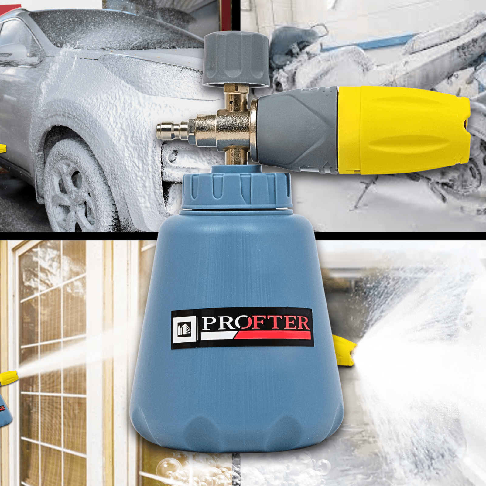 Піногенератор Profter S-15 Yellow, латунна насадка для мийки, регульований факел. Фото 9