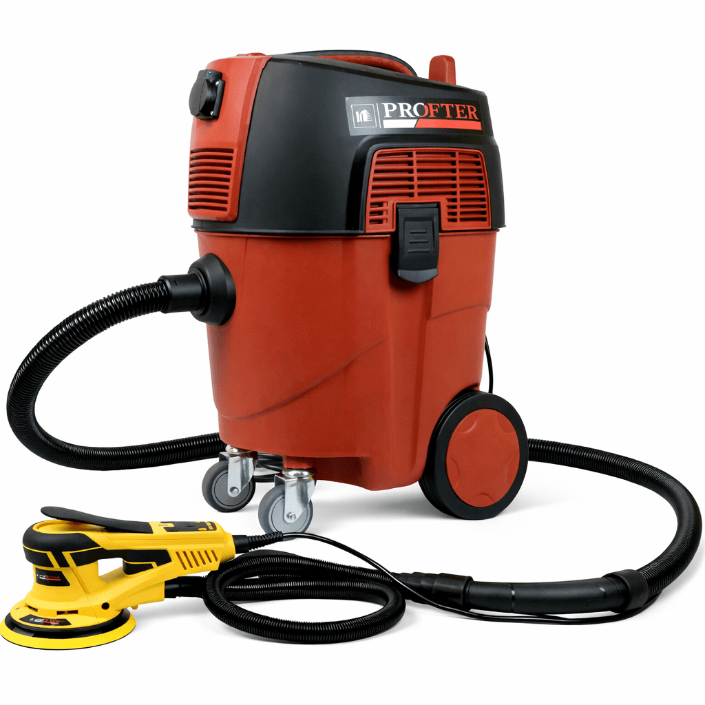 Профессиональный строительный пылесос Profter JN 208G-P (1600 Вт) пылесос для сухой и влажной уборки. Фото 2