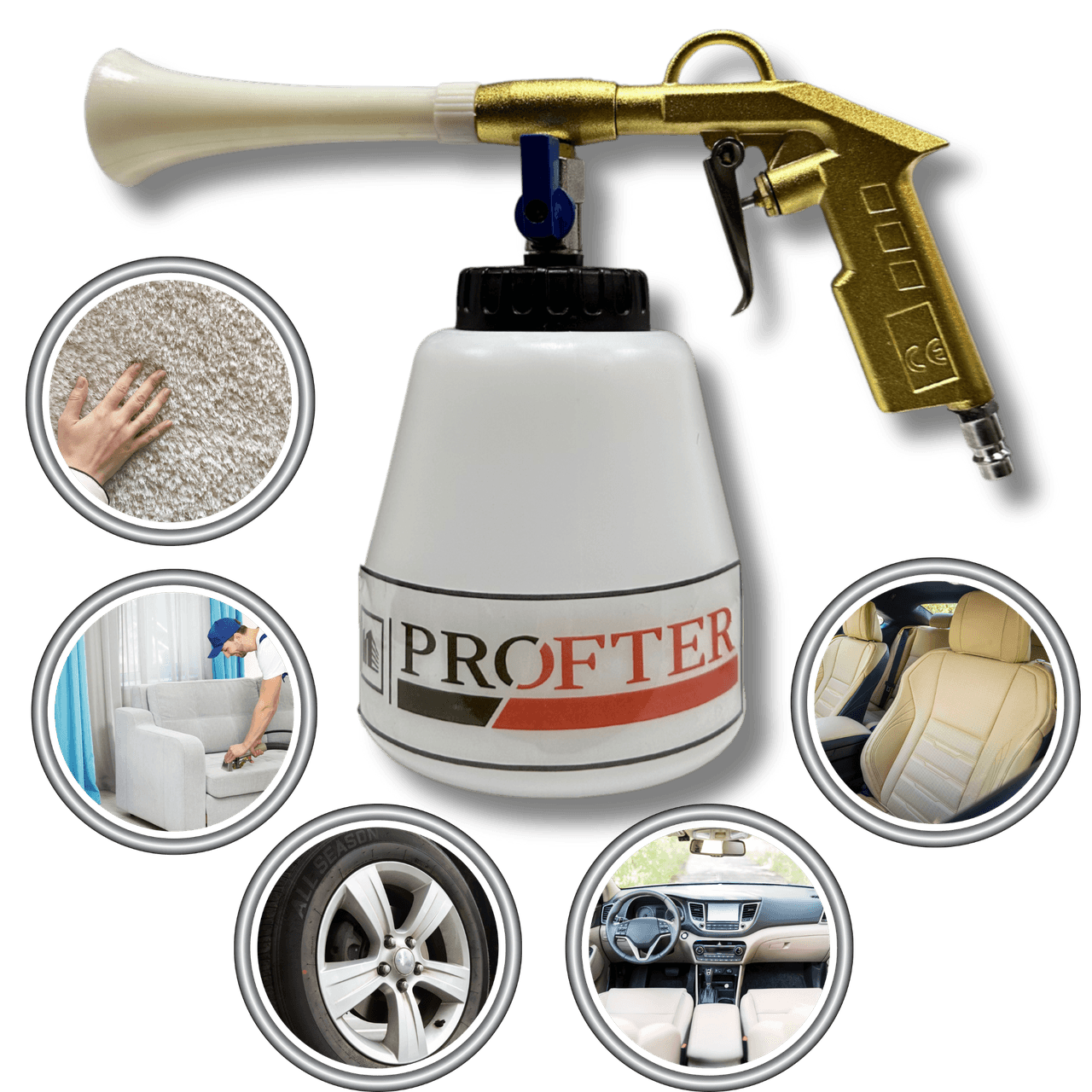 Торнадор Profter G 011 Gold для автомобільного чищення. Фото 3