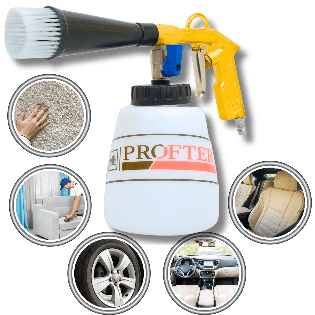 Професійний торнадор Profter G 019 Gold для хімчистки автомобілів. Фото 5