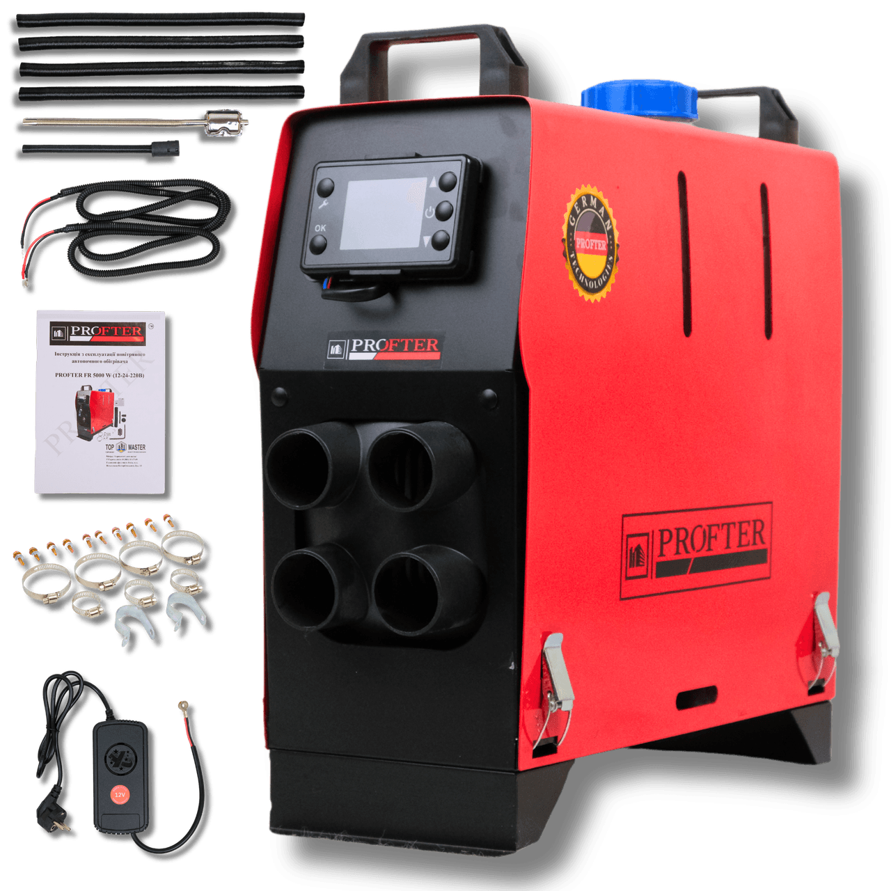 Дизельний автономний обігрівач Profter FR-5000W (12V-24V, 5 кВт) Моноблок WEBASTO. Фото 5