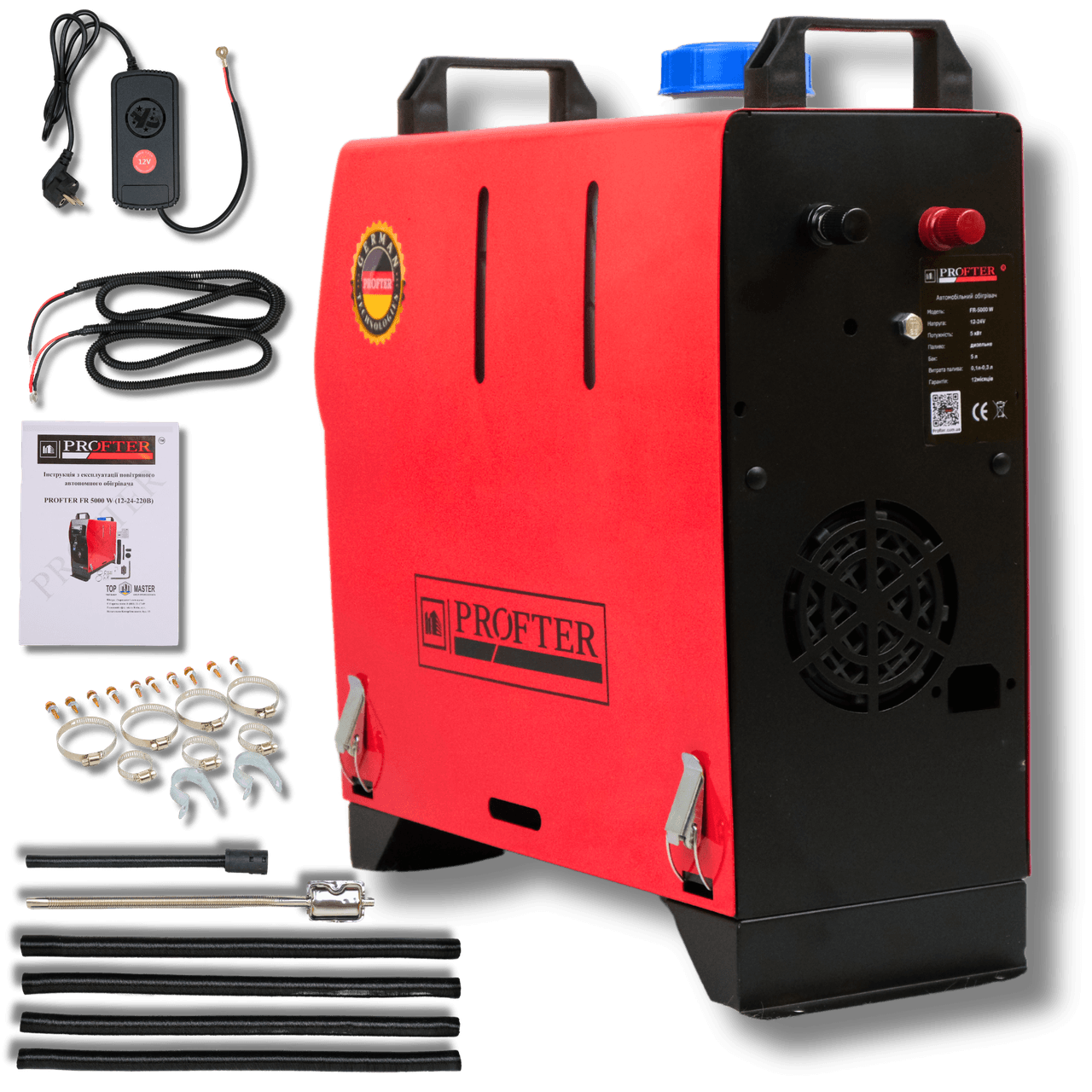 Дизельний автономний обігрівач Profter FR-5000W (12V-24V, 5 кВт) Моноблок WEBASTO. Фото 6