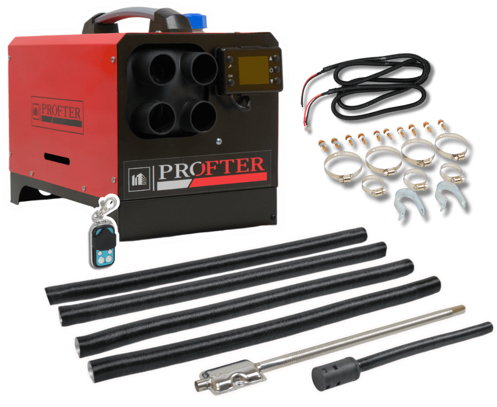 Автономка дизельная Profter RF-5000 красная (12-24V). Фото 9