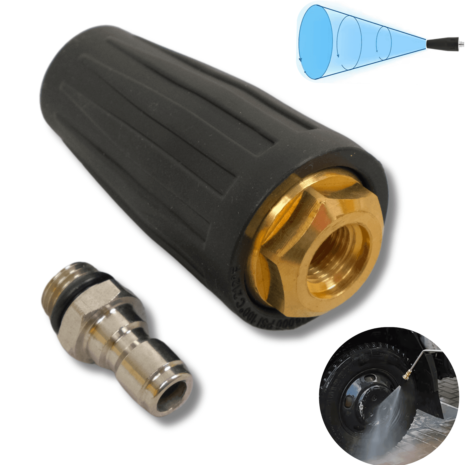 Професійна грязева фреза для мийки N0601 (4000PSI 276 Бар) 1/4 розмір 0.40 турбонасадка. Фото 1