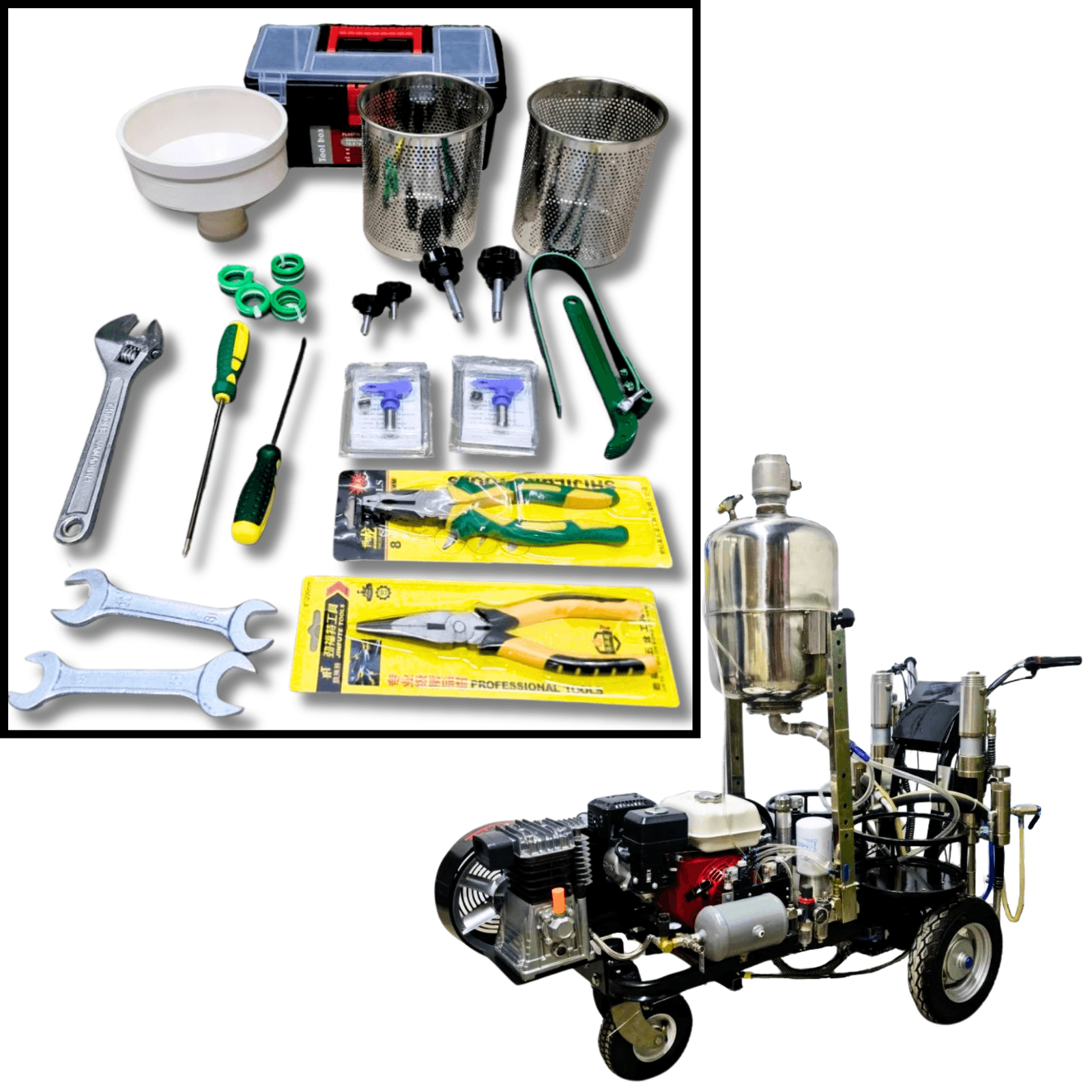 Професійна розміточна машина з гідравлічними насосами та ємністю для склошарика Profter LK-2500. Фото 3