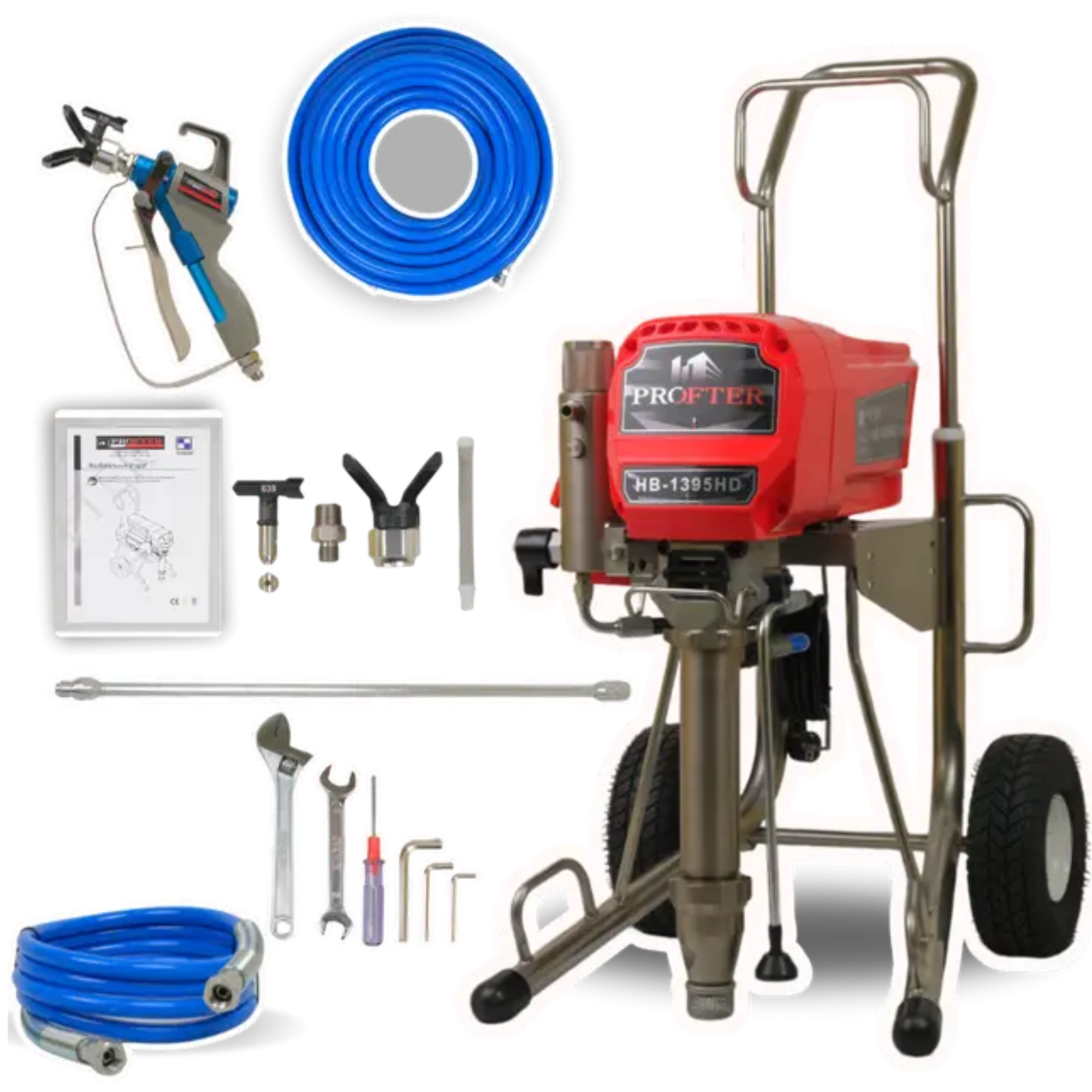 Високопродуктивний фарбувальний апарат для шпаклівки Profter HB-1395 HD (Hvban) (7.6 л/хв 4000Вт). Фото 10