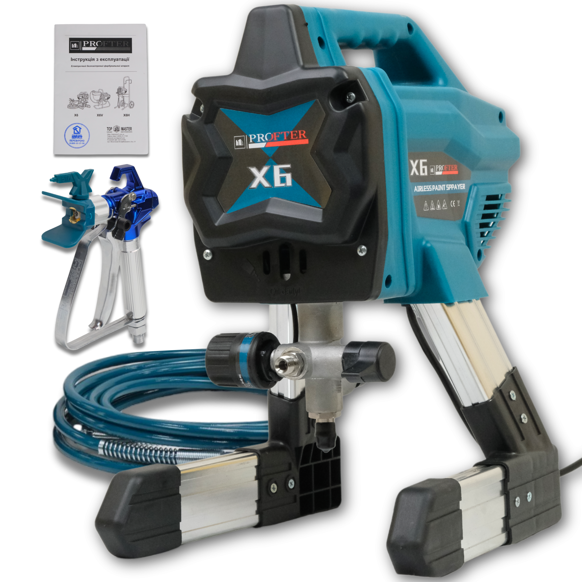 Безповітряний апарат для фарбування Profter X6 (1.4 л/хв 650 Вт). Фото 1
