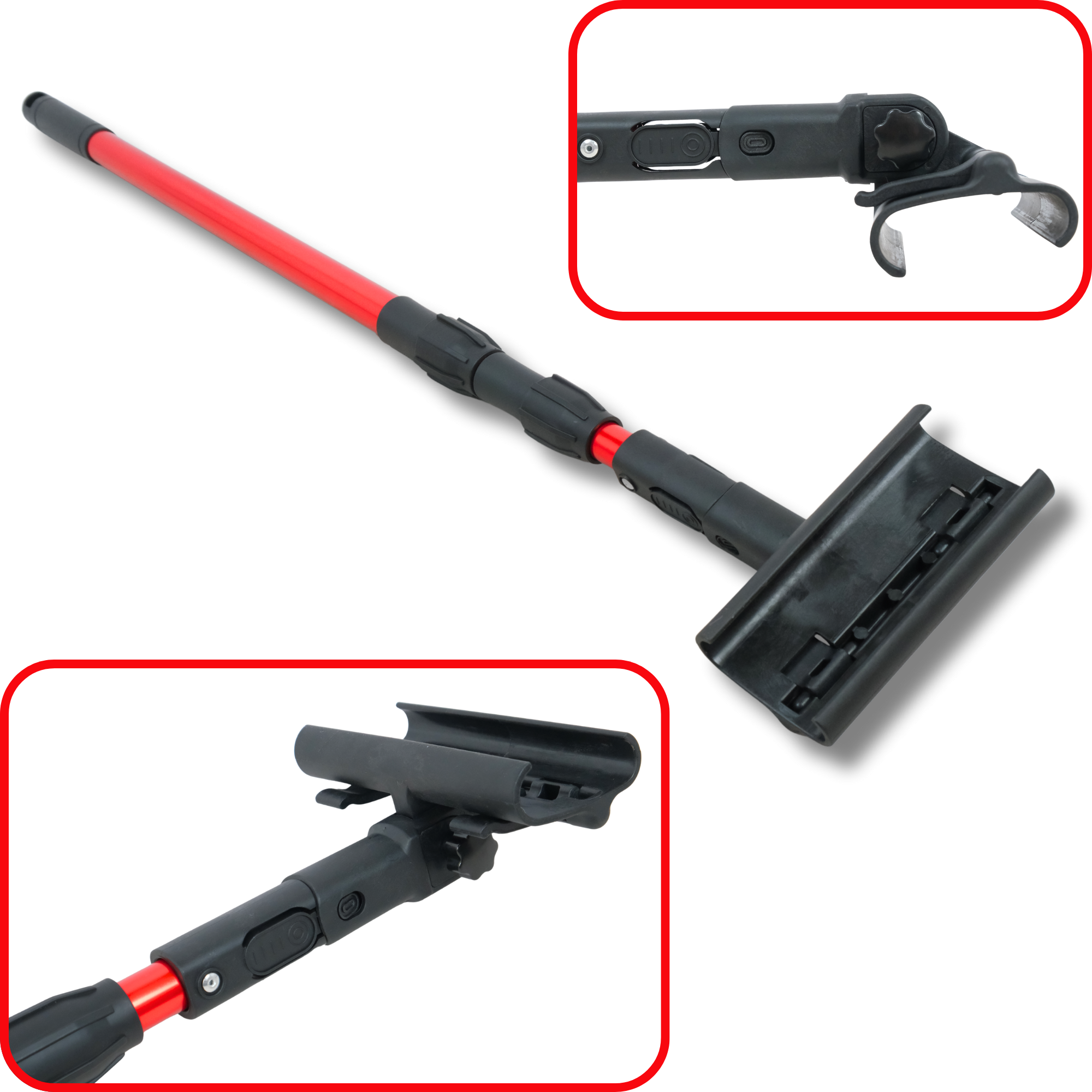 Телескопический удлинитель для шпателя Profter 208 Red (210 см) + коннектор. Фото 3