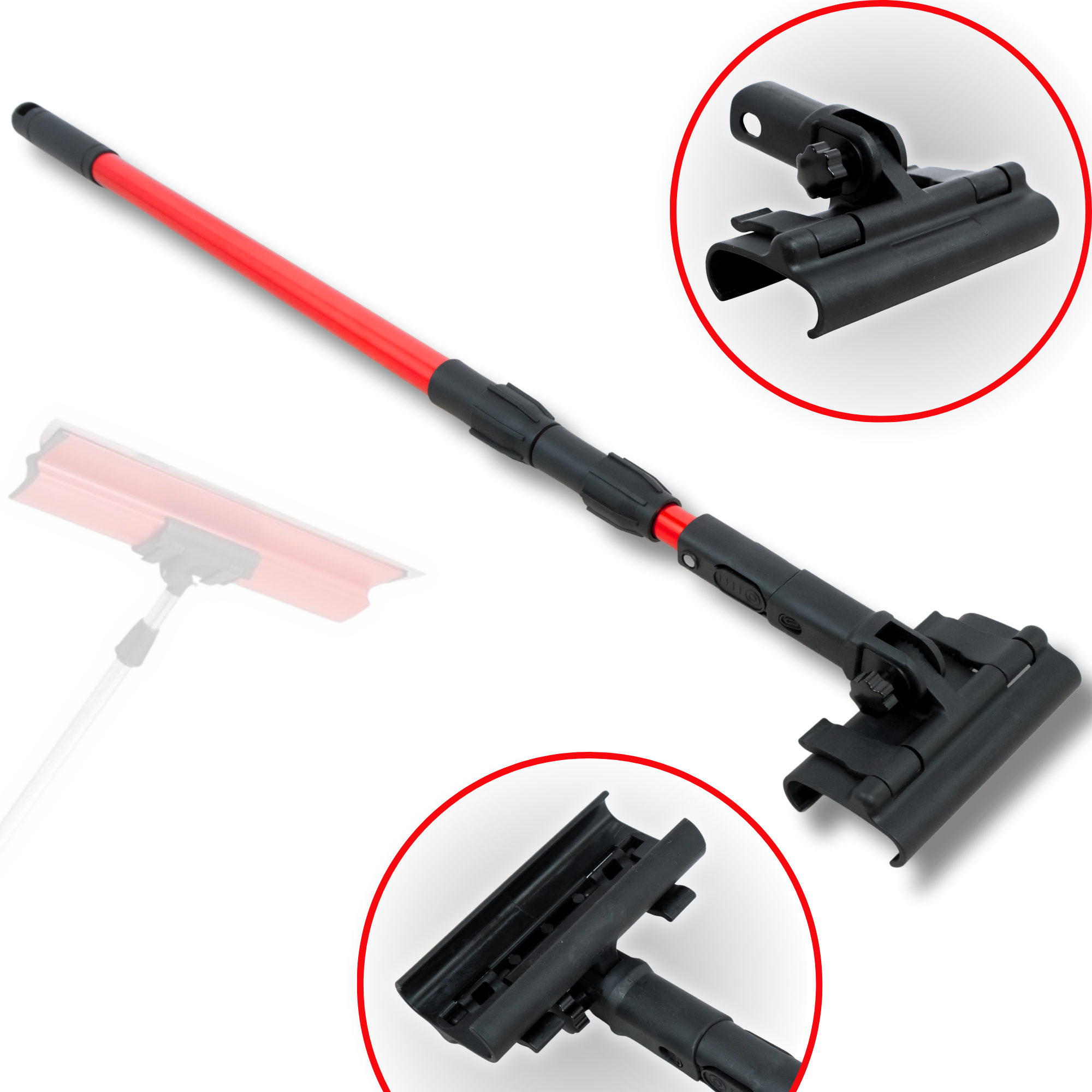 Телескопический удлинитель для шпателя Profter 208 Red (210 см) + коннектор. Фото 1
