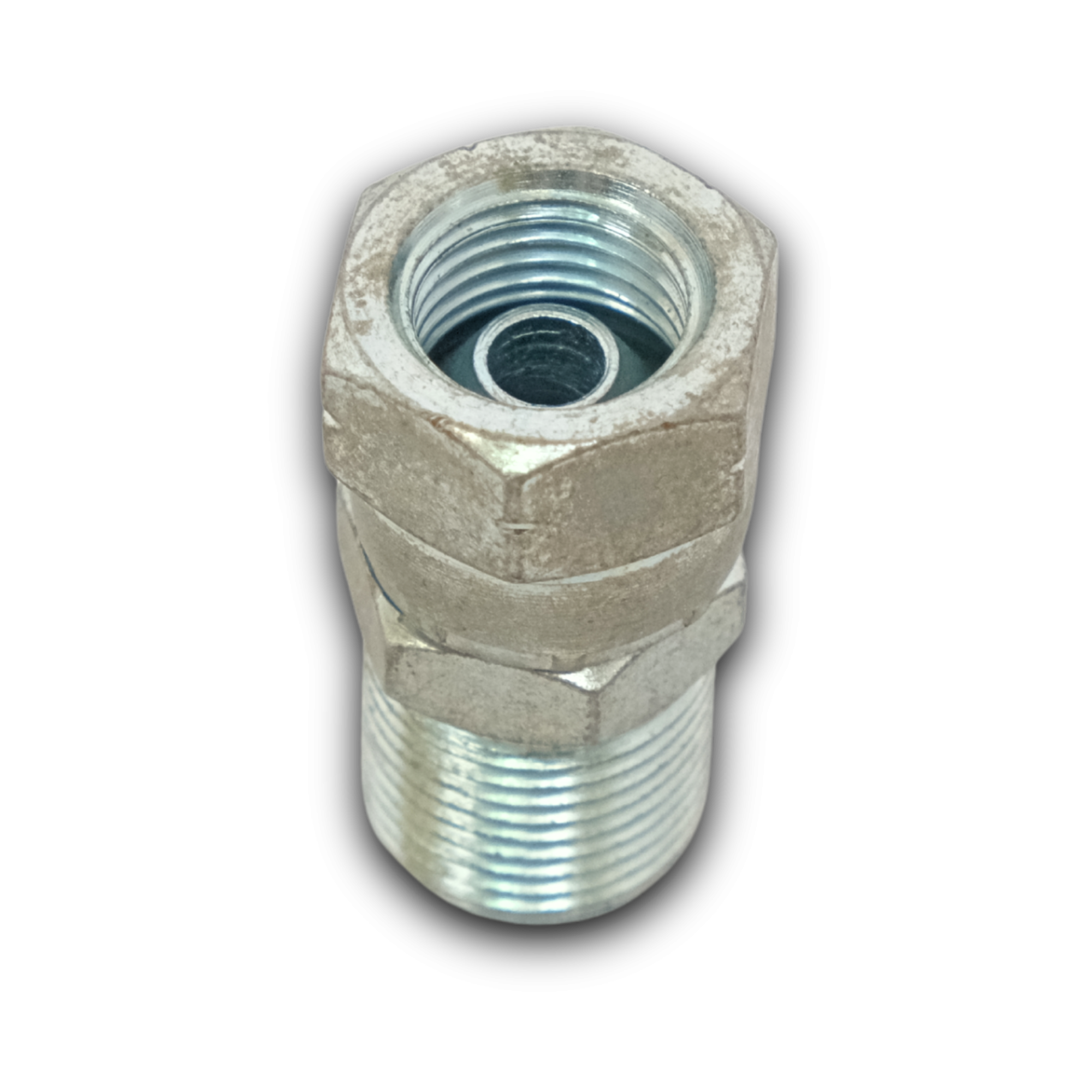 Перехідник поворотний з 3/8" папа на 1/4" мама для шлангів і шпаклювальних станцій. Фото 2