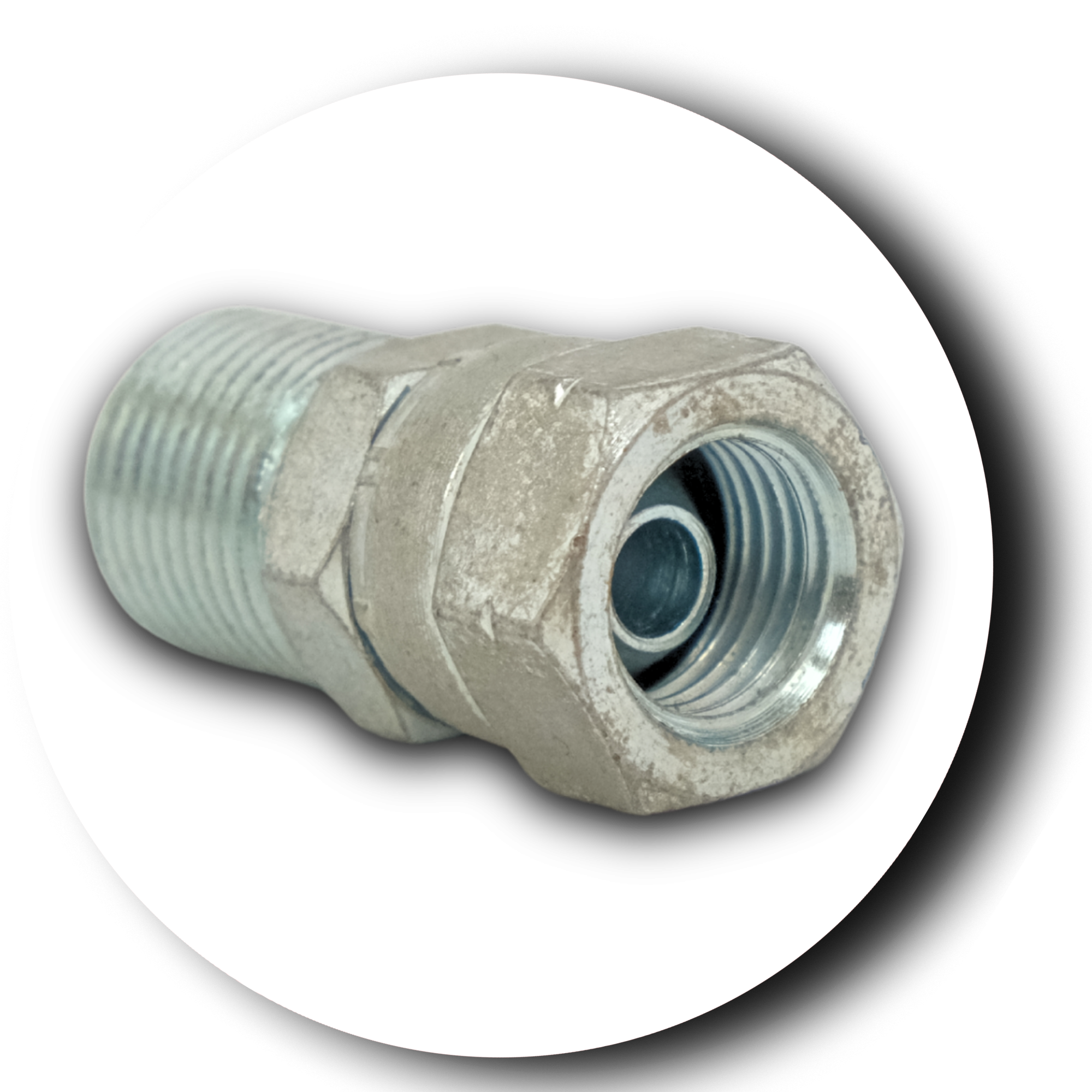 Перехідник поворотний з 3/8" папа на 1/4" мама для шлангів і шпаклювальних станцій. Фото 3