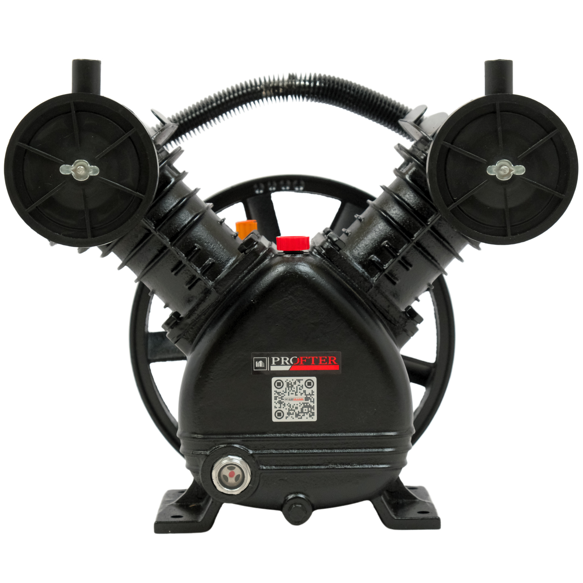 Компрессорная головка Profter 2065 (430 л/мин 10 Атм) Компрессорный блок 2-х цилиндровый W-образный. Фото 3