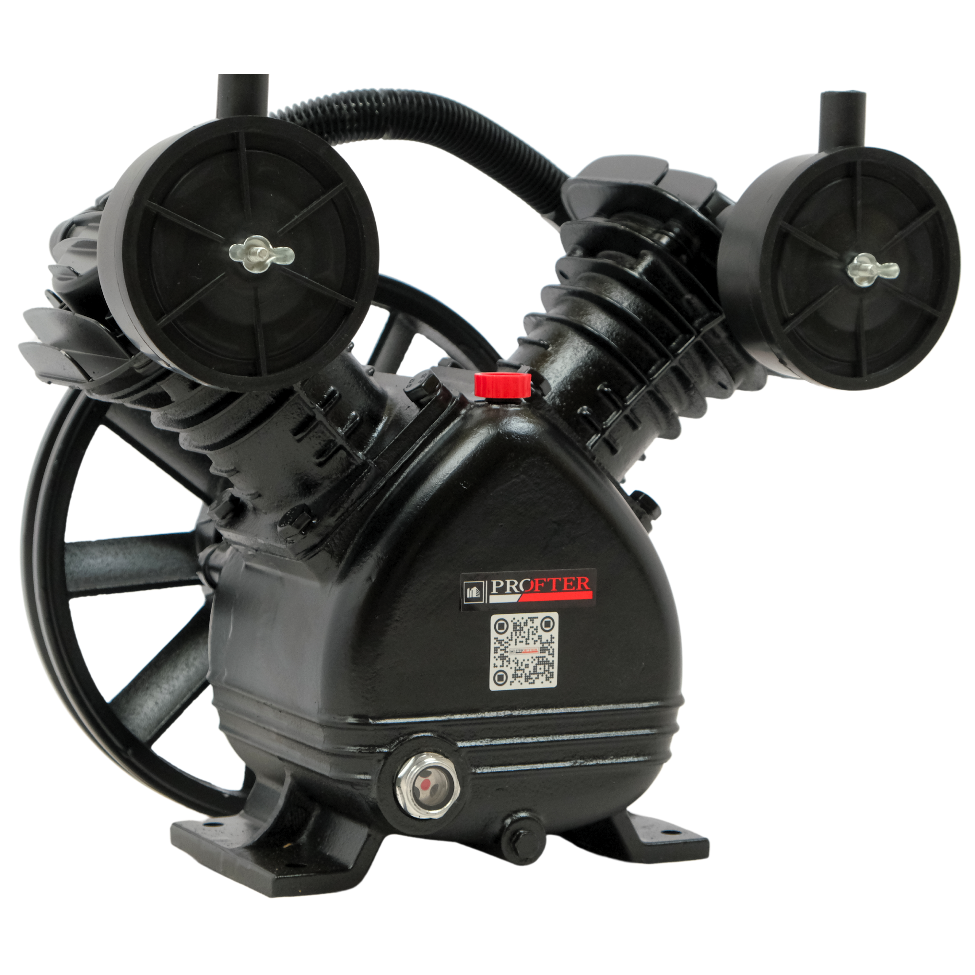 Компрессорная головка Profter 2065 (430 л/мин 10 Атм) Компрессорный блок 2-х цилиндровый W-образный. Фото 5