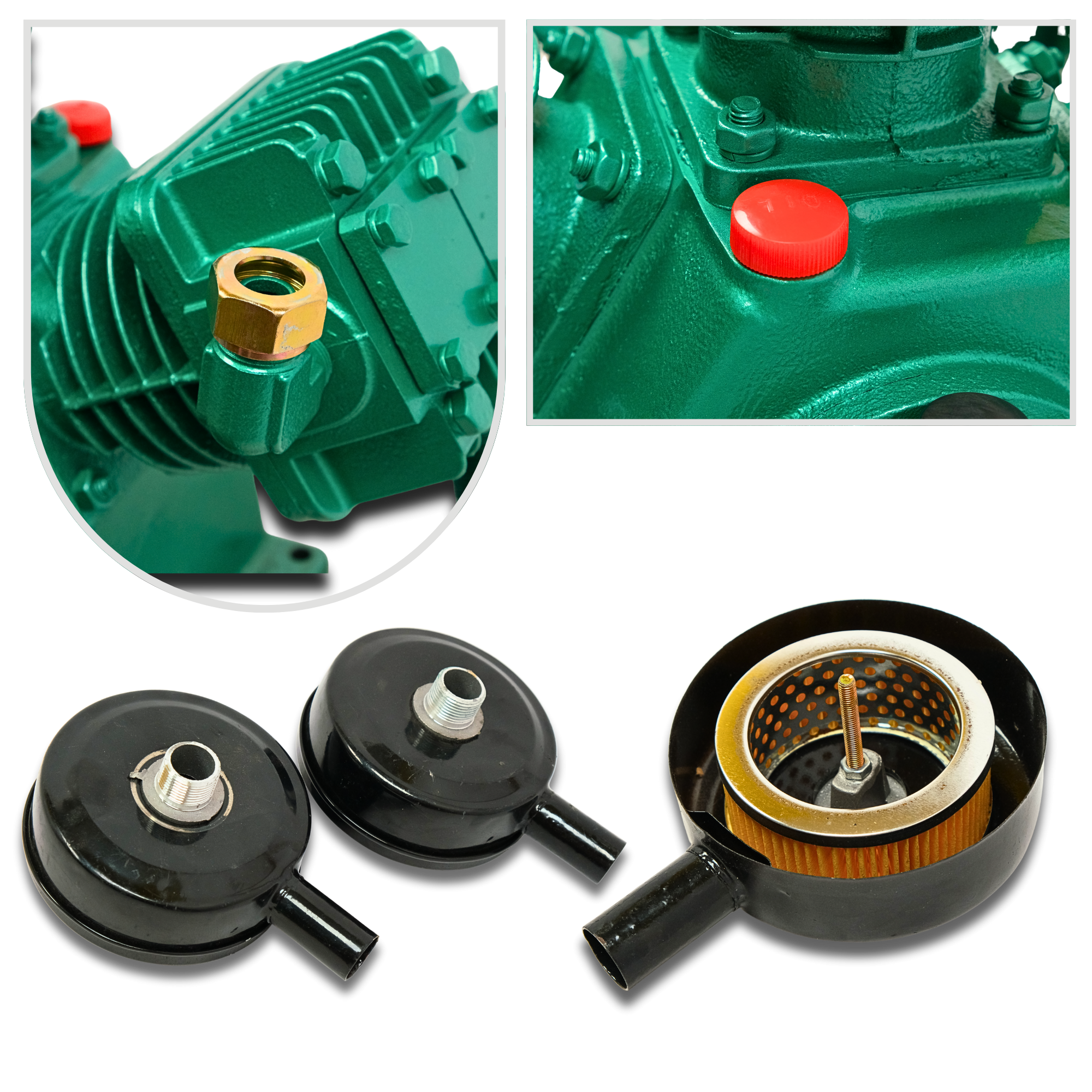 Компресорна голова Profter YCW-3080T (850 л/хв,13 бар) Компресорний блок 3-х циліндровий. Фото 9