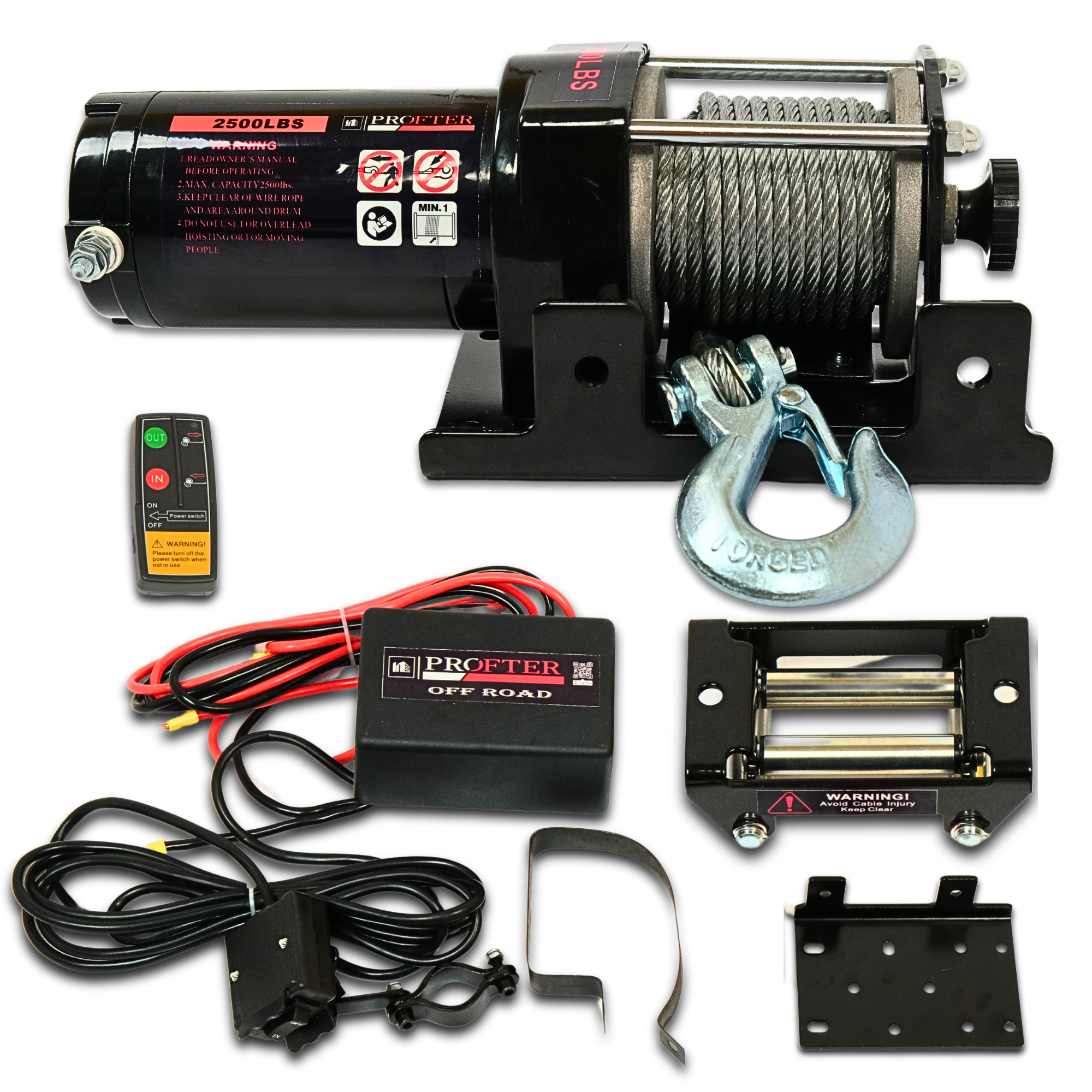 Лебедка автомобильная Profter 2500 LBS 12V (1133 кг). Фото 1