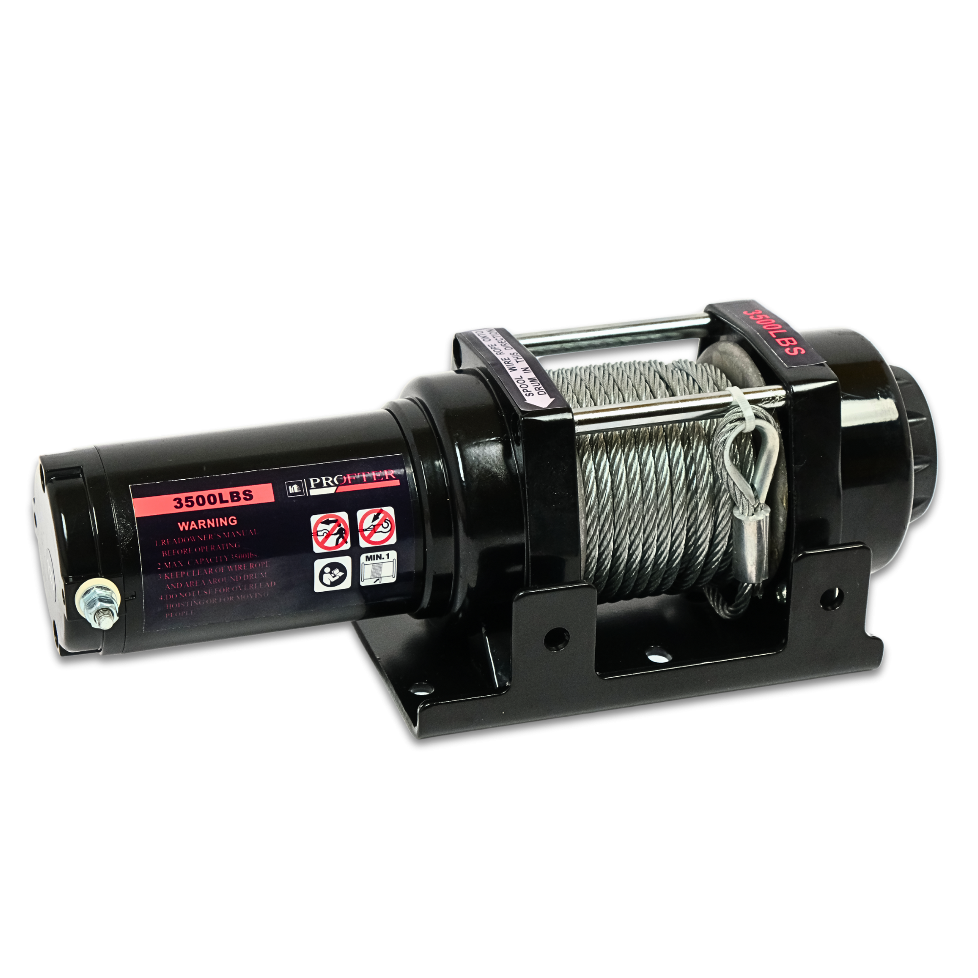 Компактная автомобильная лебедка Profter 3500 LBS 12V (1588 кг). Фото 4