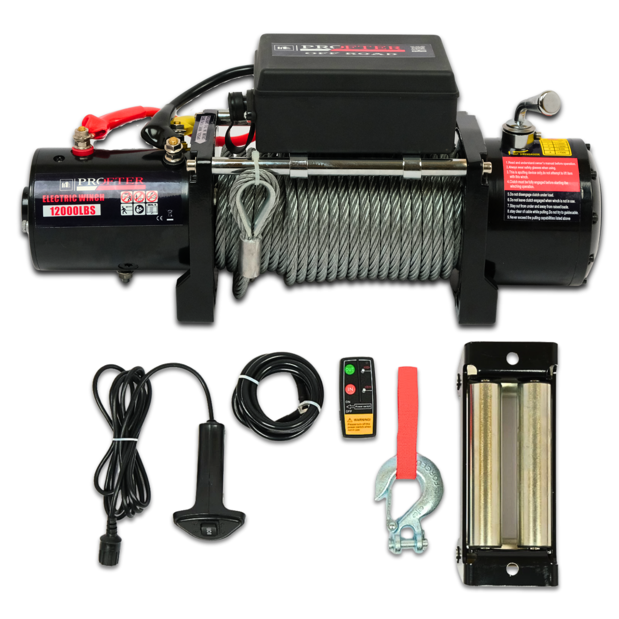 Лебідка автомобільна Profter 12000 LBS 12V (5443 кг). Фото 1